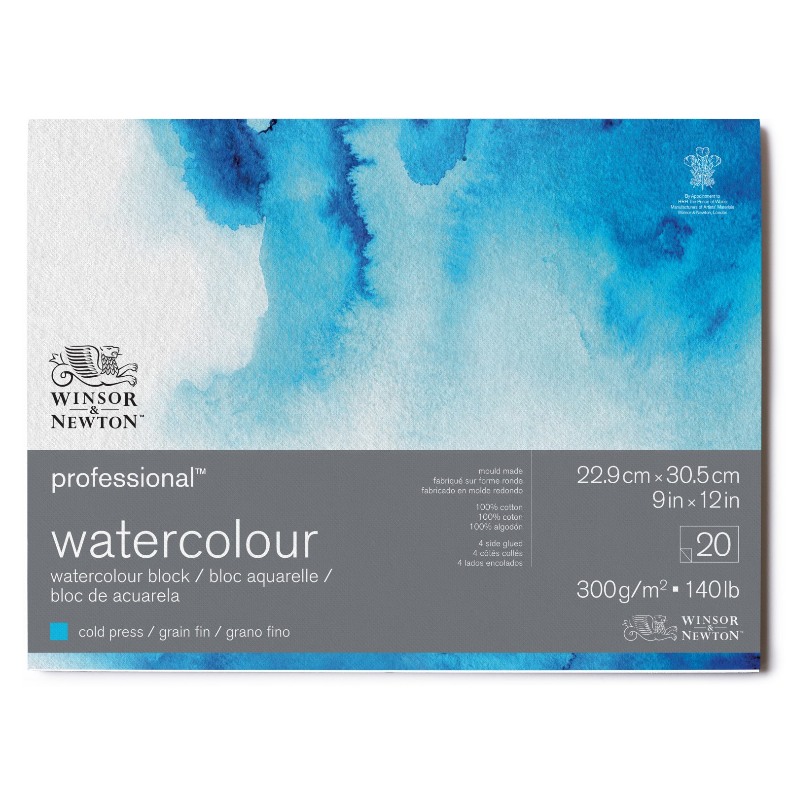 Winsor & Newton® Professional™ 9" x 12" Cold Press Watercolor Paper Block