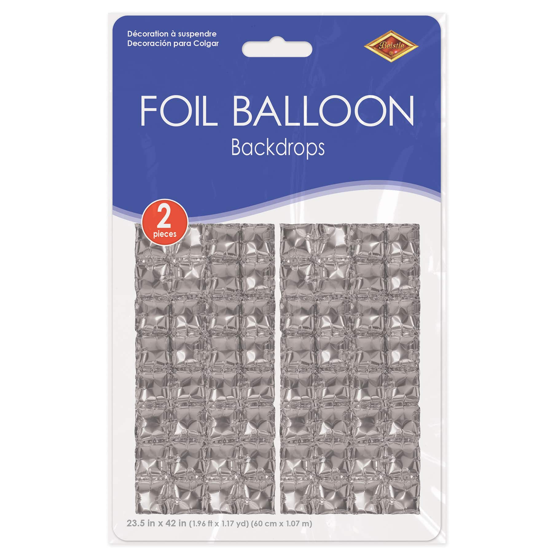 Beistle Silver Foil Balloon Backdrops