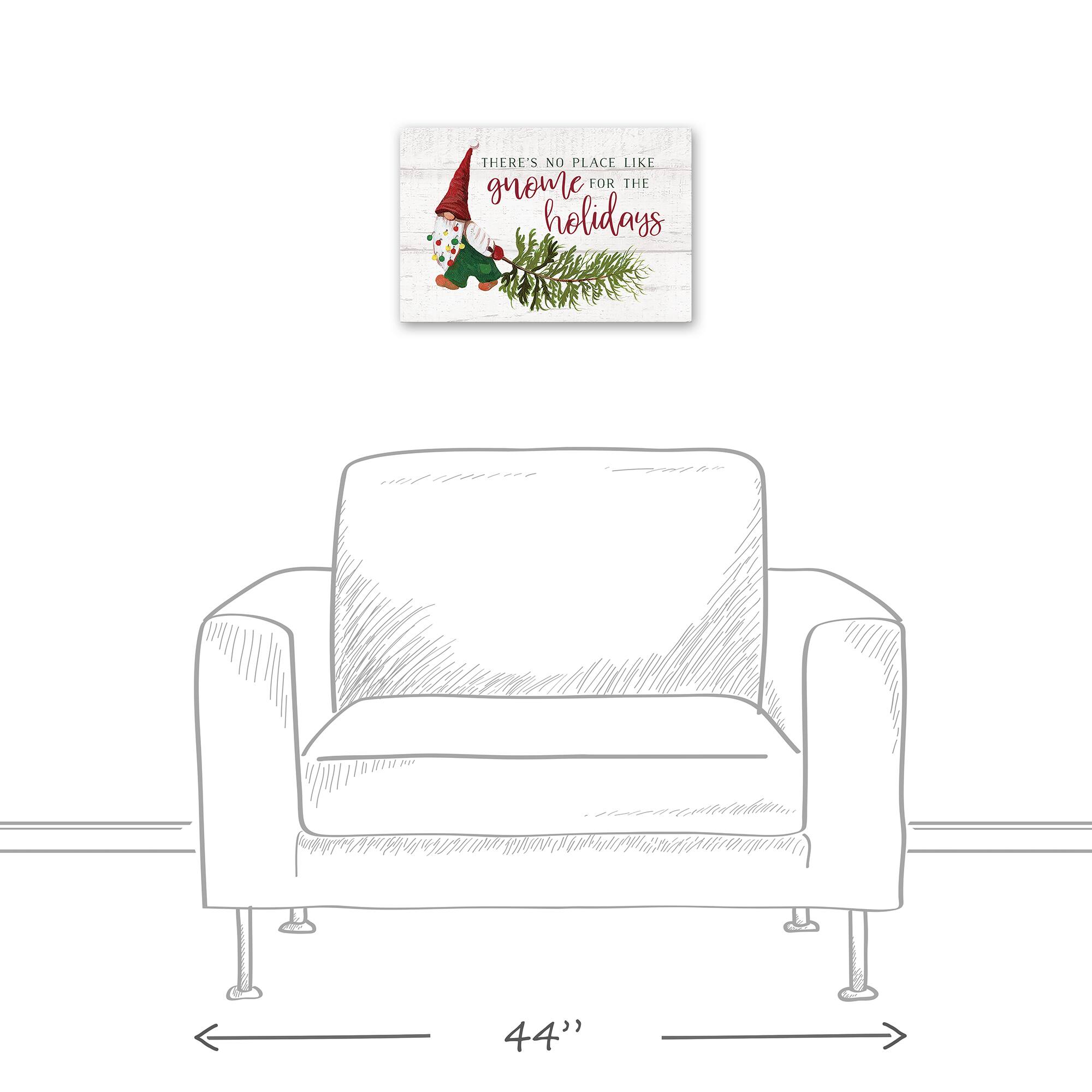 No Place Like Gnome for the Holidays Canvas Wall Art