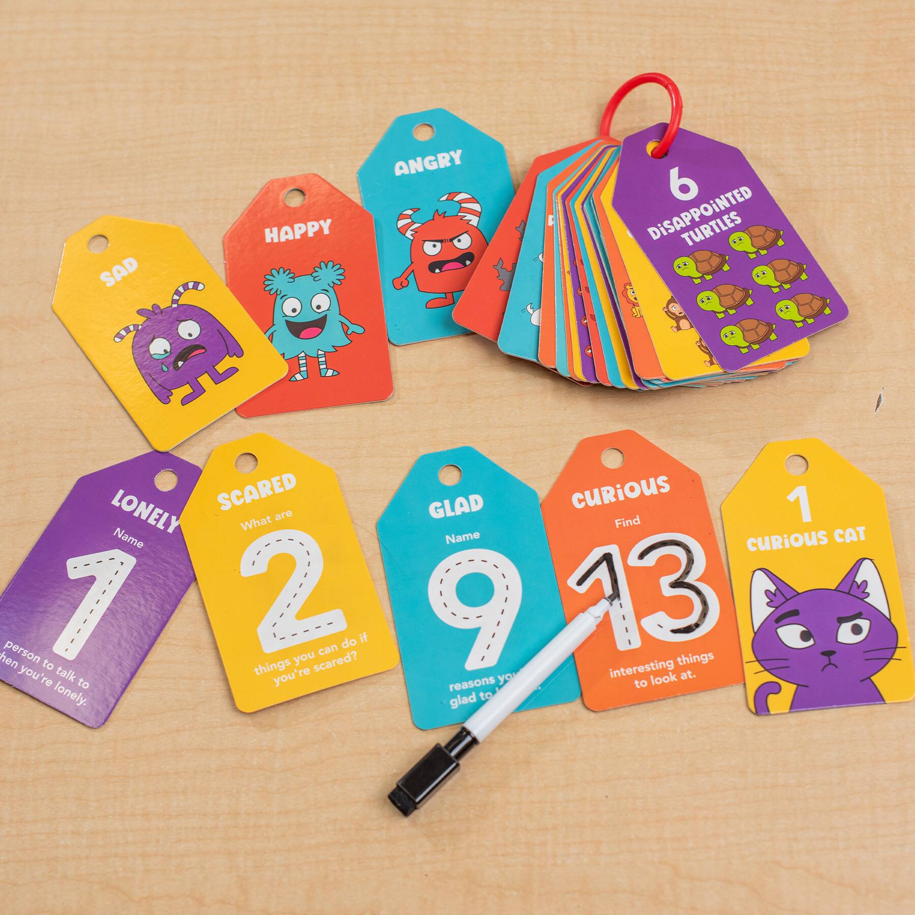 Emotions 123's Dry Erase Flash Cards Kit