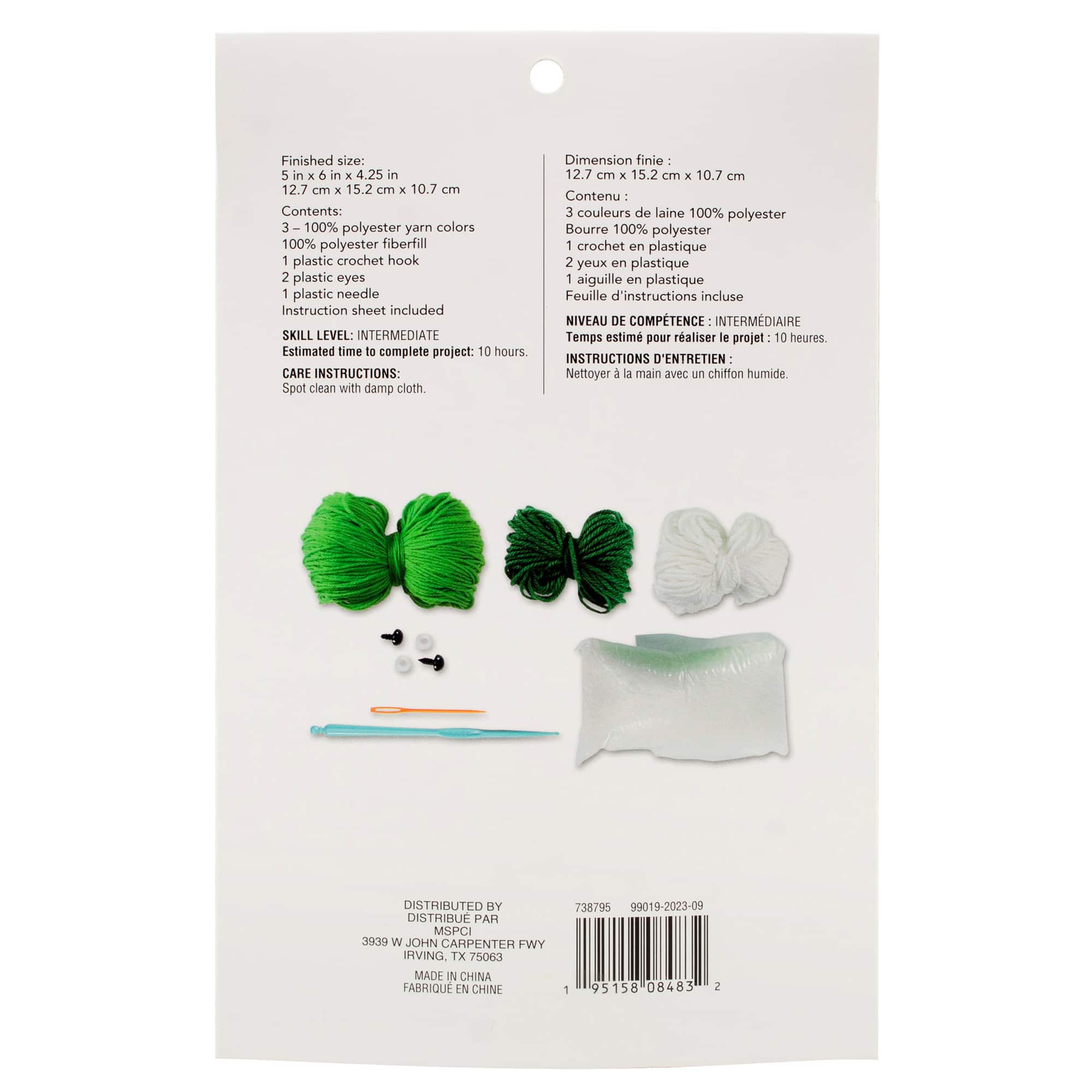 6 Pack: Intermediate Frog Amigurumi Crochet Kit by Loops & Threads®
