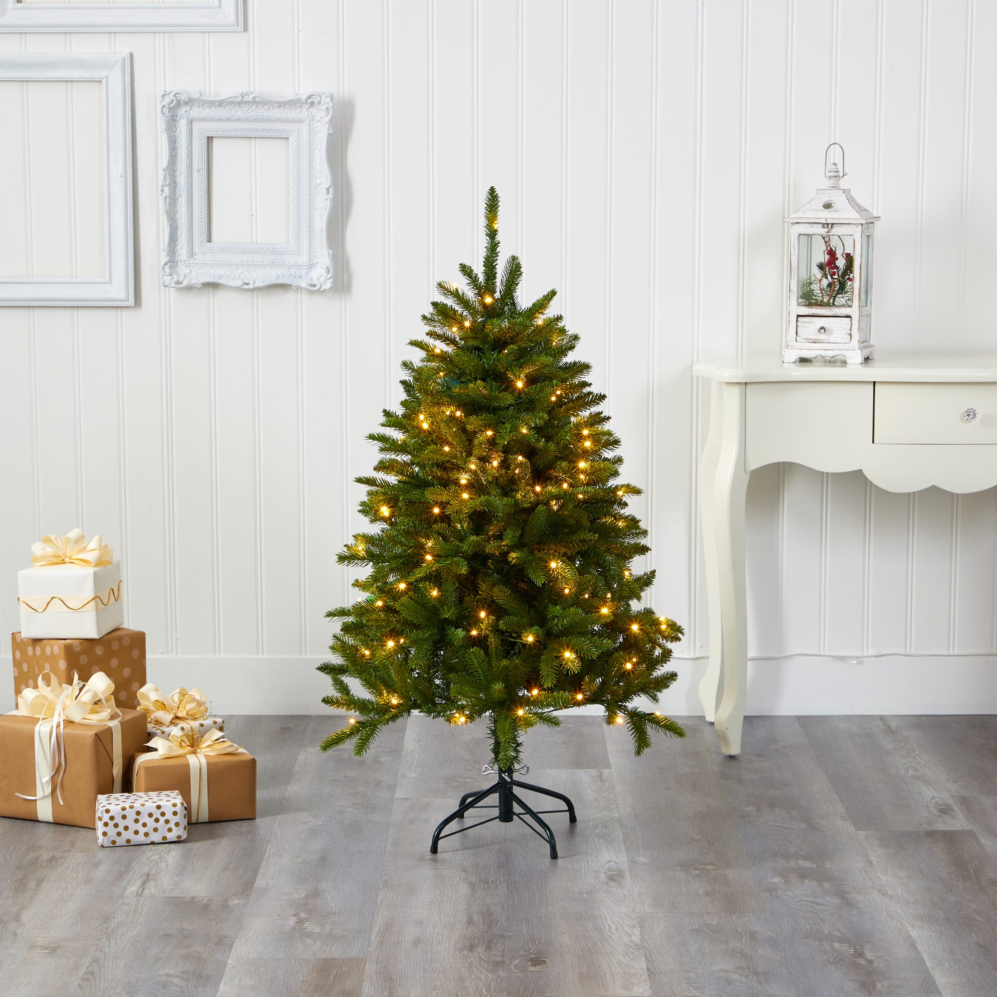 4ft. Pre-Lit Sierra Spruce Artificial Christmas Tree, Clear LED Lights