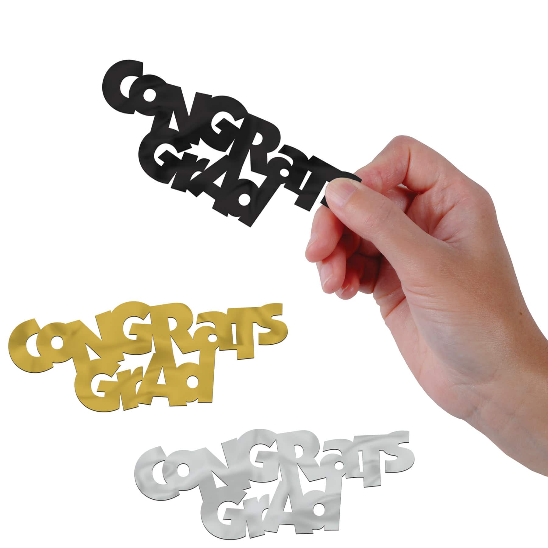 Beistle 2" x 5" Jumbo Congrats Grad Fanci-Fetti, 12ct.