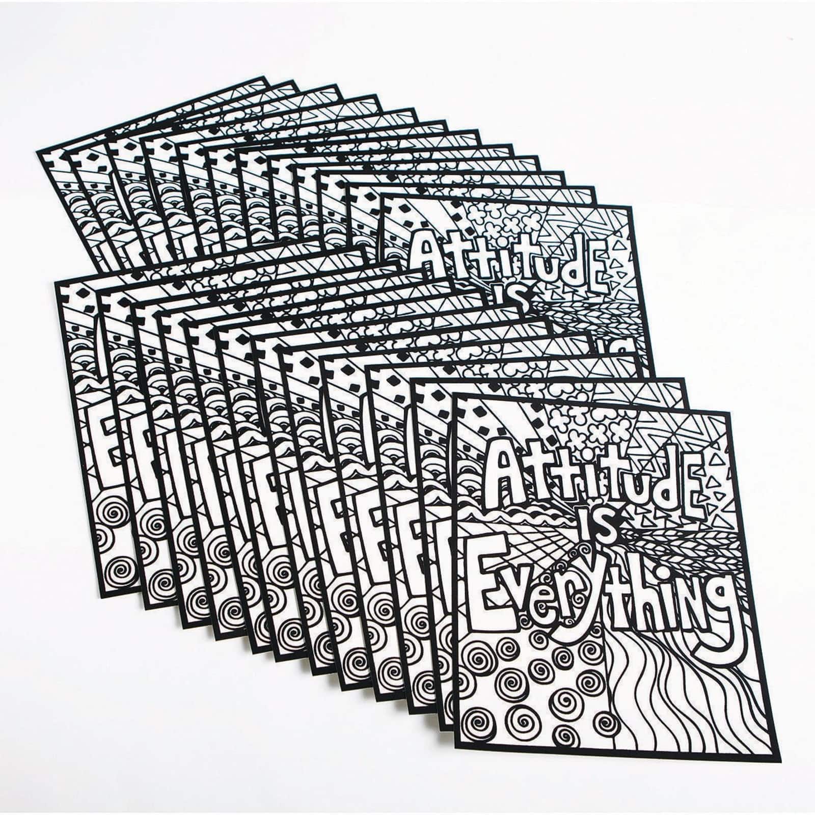 S&S® Worldwide Attitude Is Everything Velvet Art Posters, 24ct.