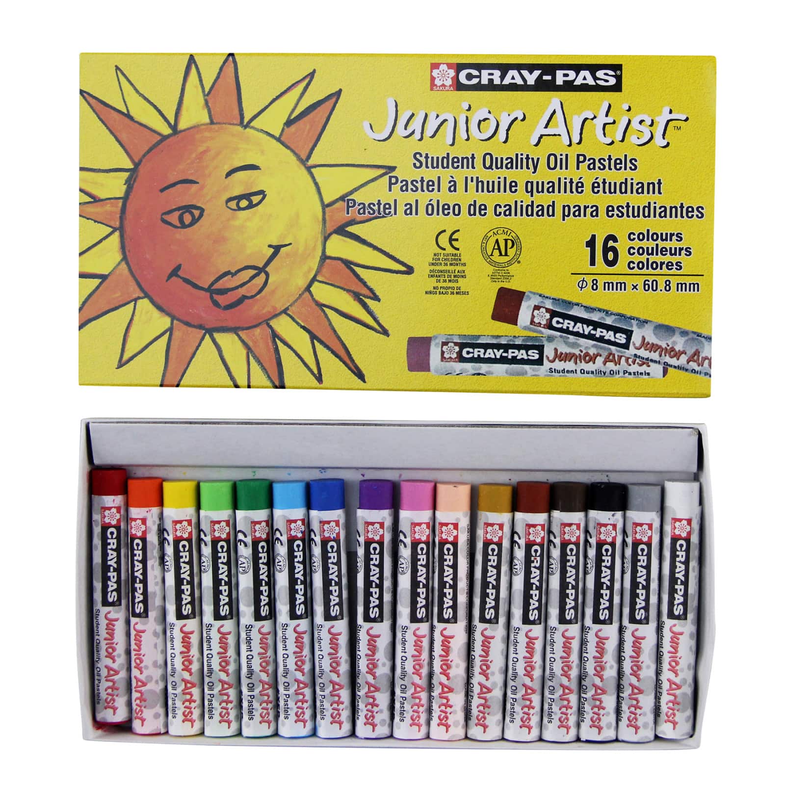 Sakura® Cray-Pas® Junior Artist™ Oil Pastel 16 Color Set