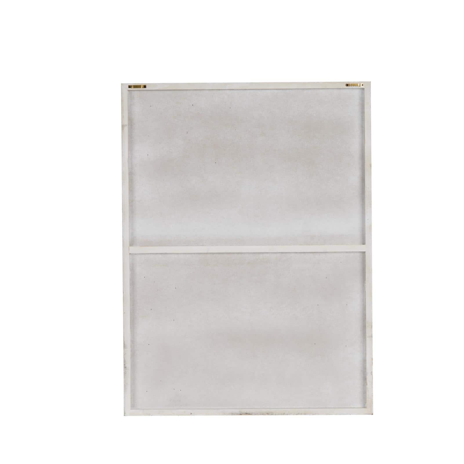 23.5" x 31.5" White Wood Geometric Dimensional Art Deco Shapes with Brown Accents Home Wall Décor