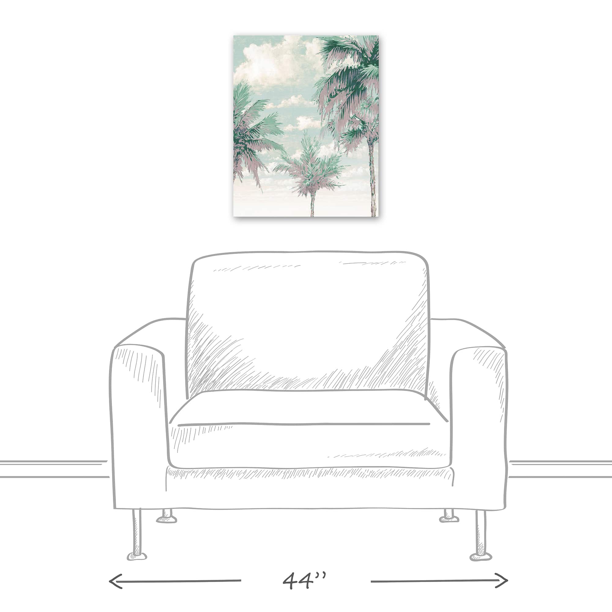 80's Palms 16" x 20" Canvas Wall Art