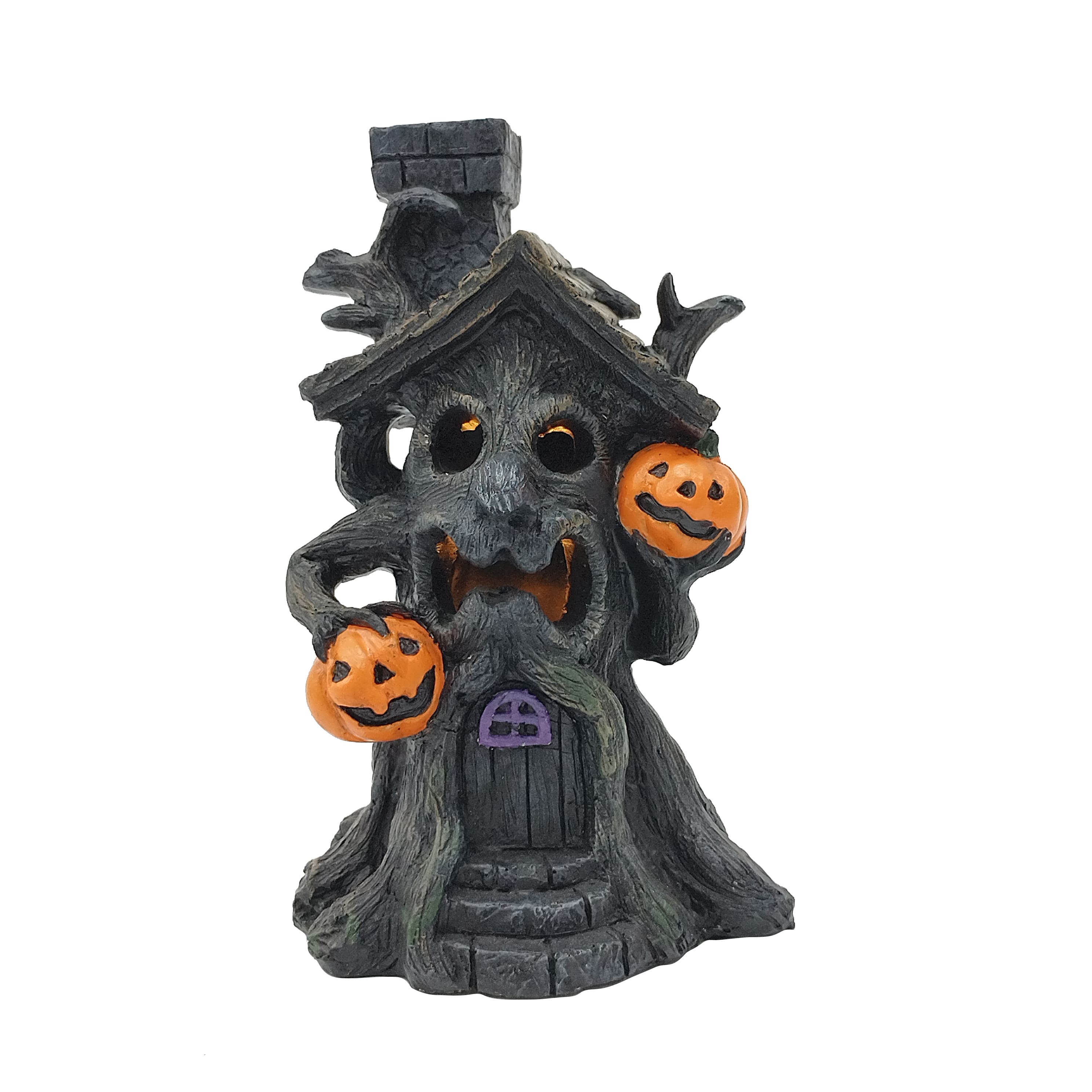 7" Black Tree House LED Mini Decoration by Ashland®