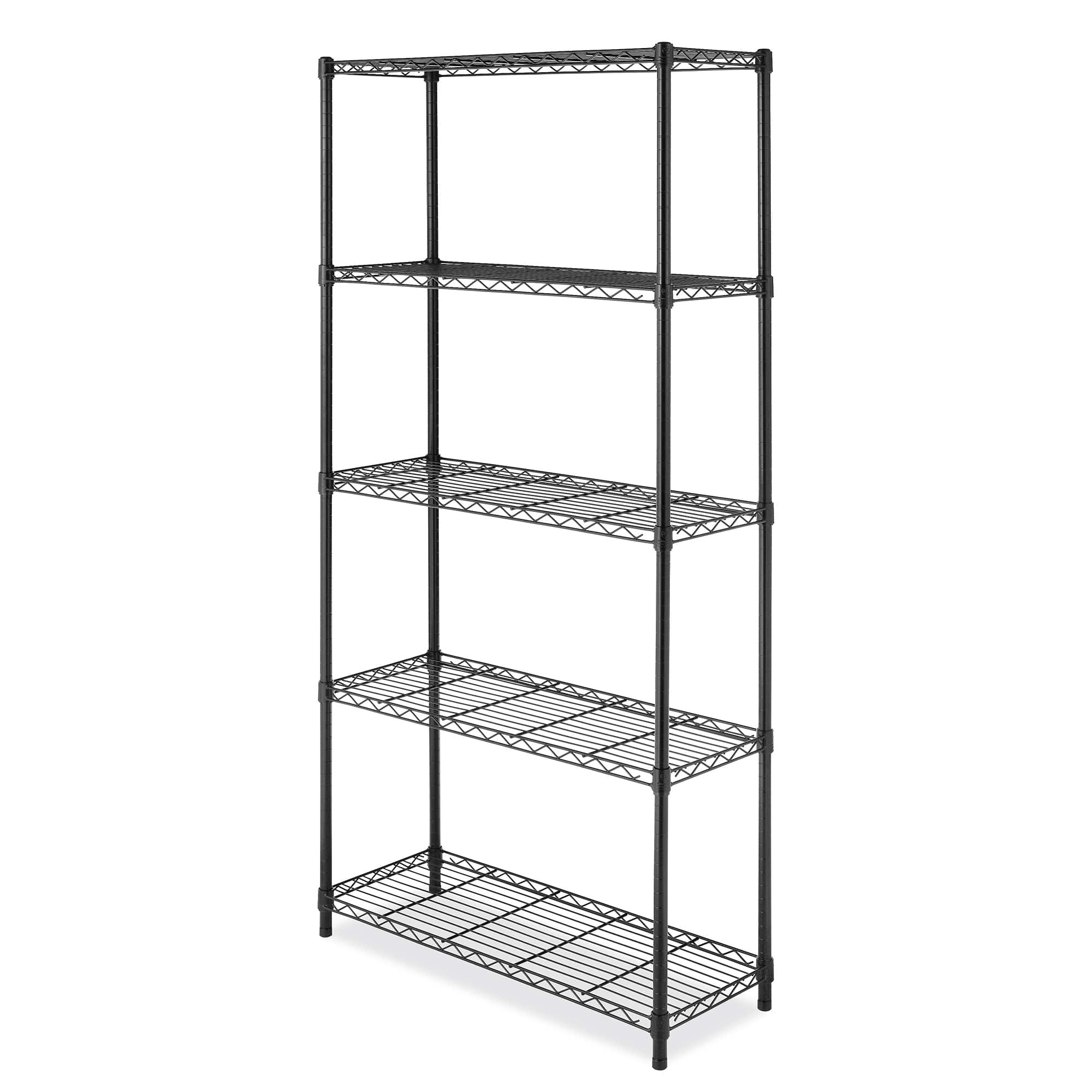 Whitmor 5-Tier Black Supreme Shelves