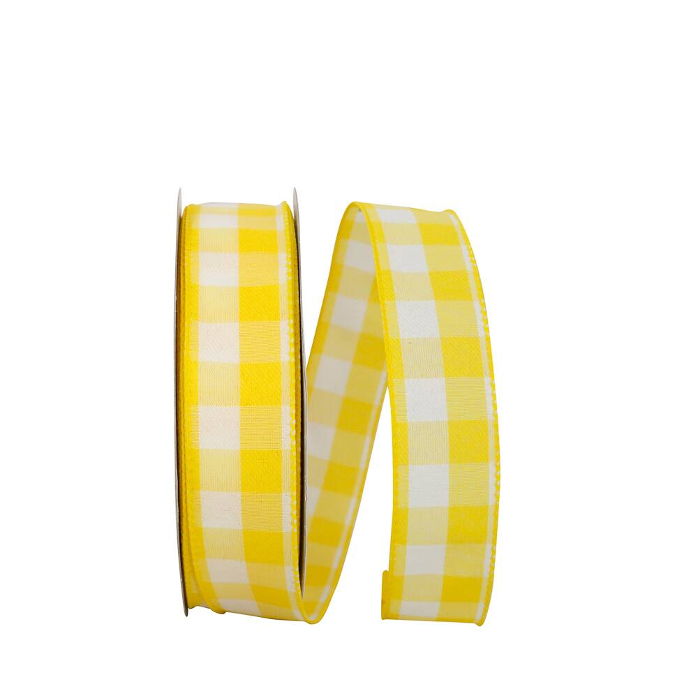 JAM Paper 1.5" x 50yd. Wired Celine Plaid Ribbon