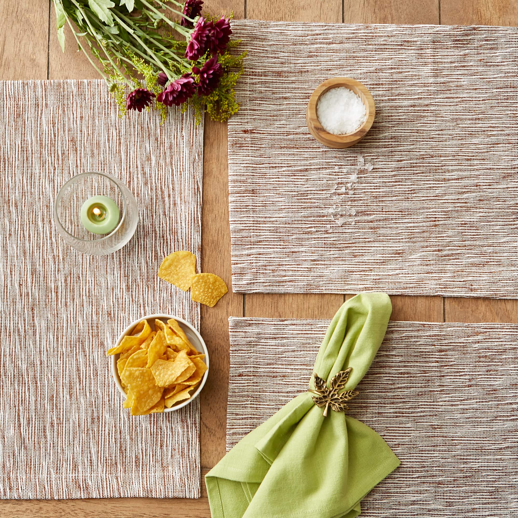 DII® Tonal Recycled Cotton Slubby Rib Placemats, 6ct.