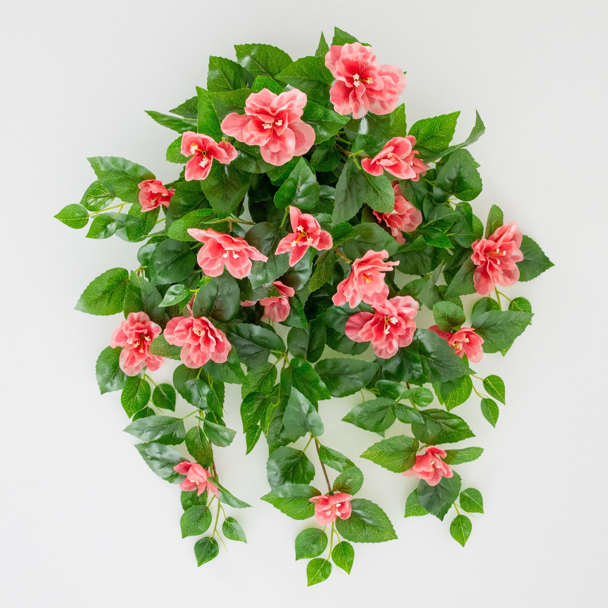 24" UV Resistant Artificial Azalea Hanging Plants