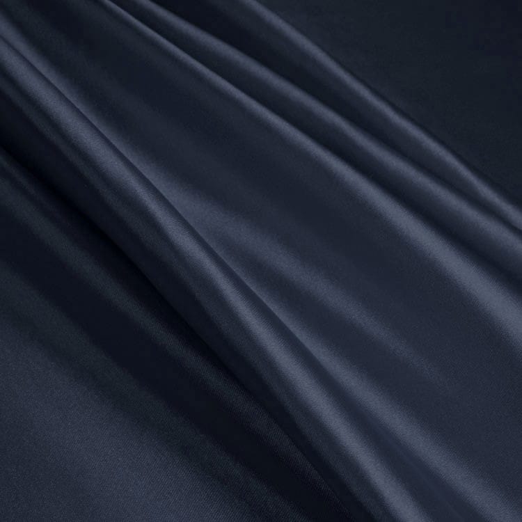 Navy Blue Stretch Charmeuse