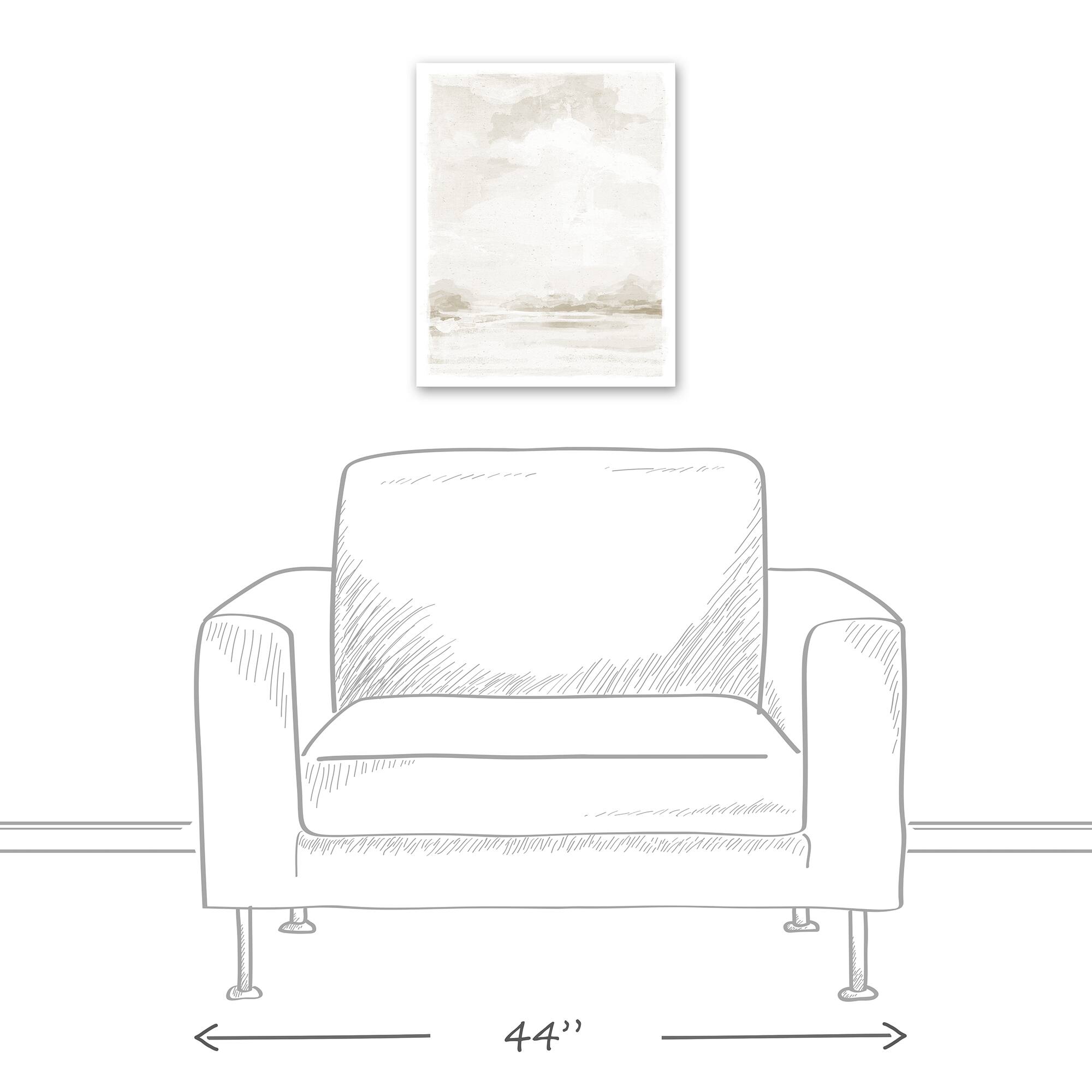 Abstract White Landscape 16" x 20" Canvas Wall Art