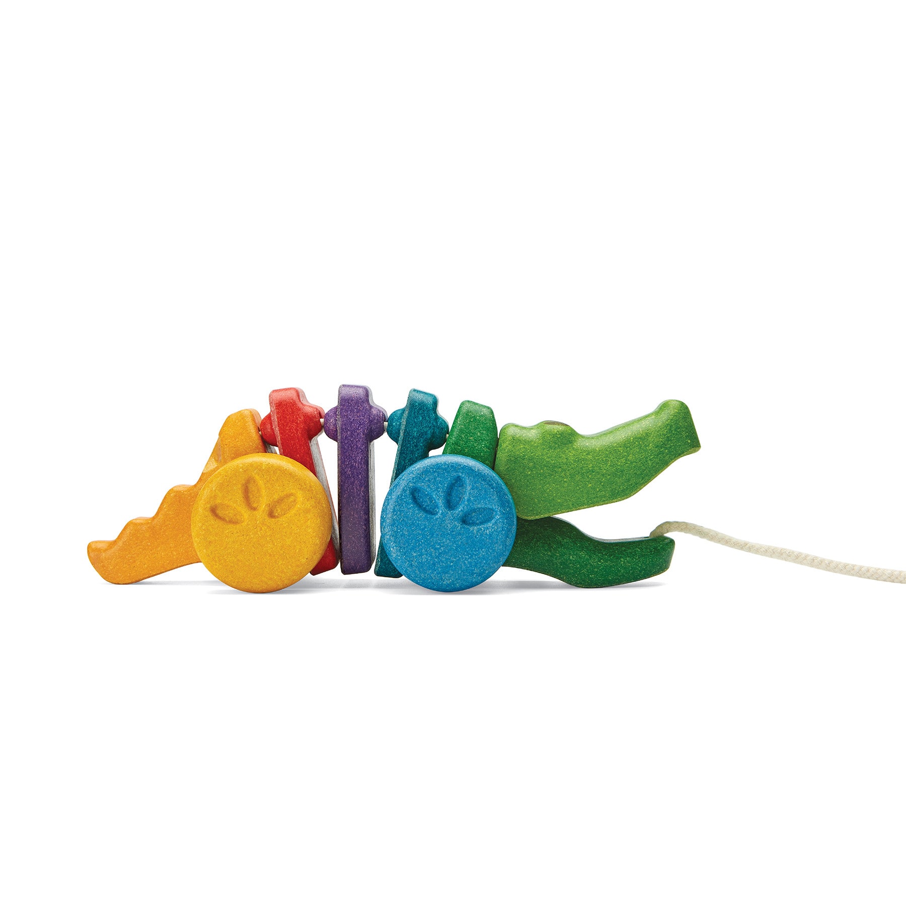PlanToys Rainbow Dancing Alligator Wooden Pull Toy