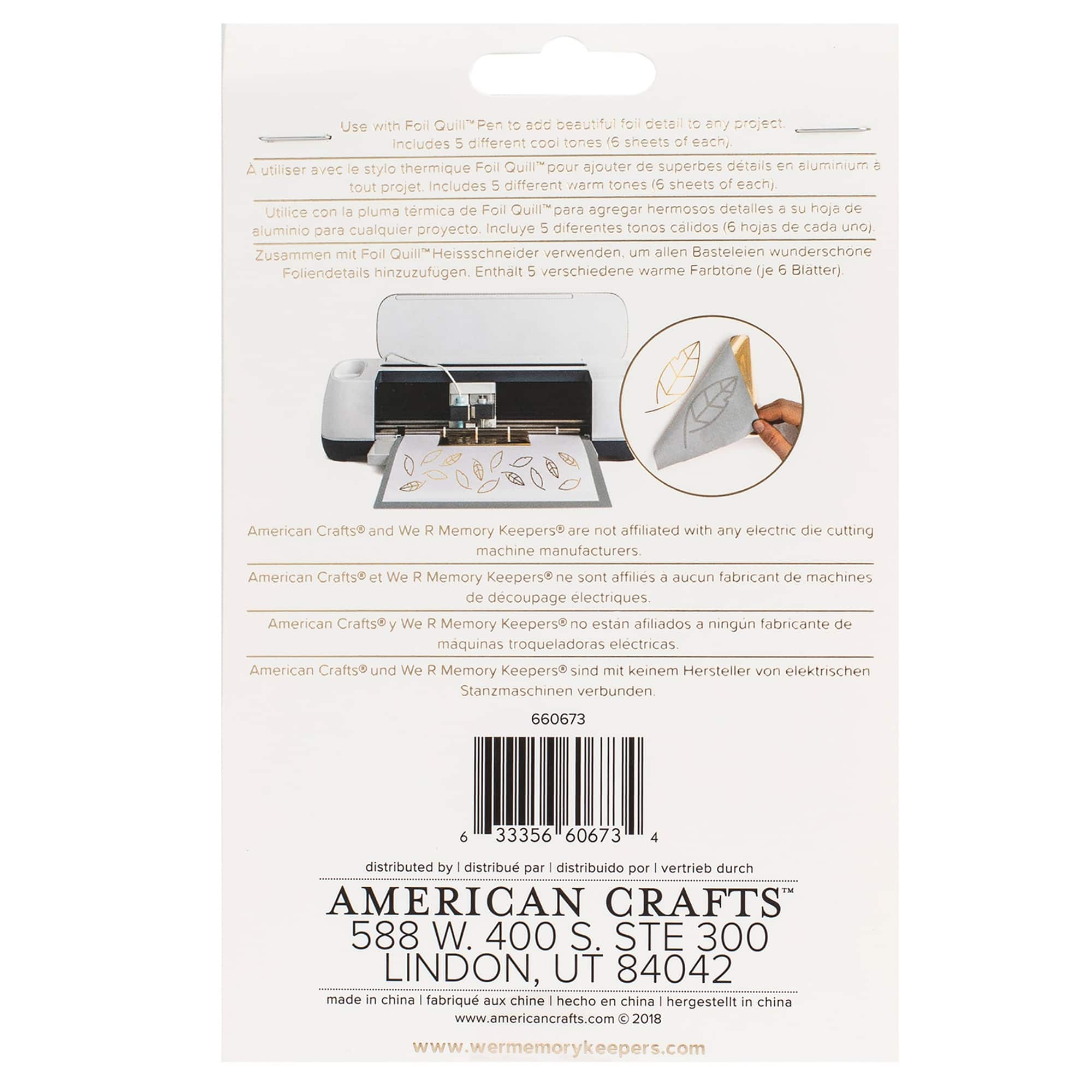 We R Memory Keepers® 4" x 6" Foil Quill™ Heat Activated Foil Sheets, 30ct.