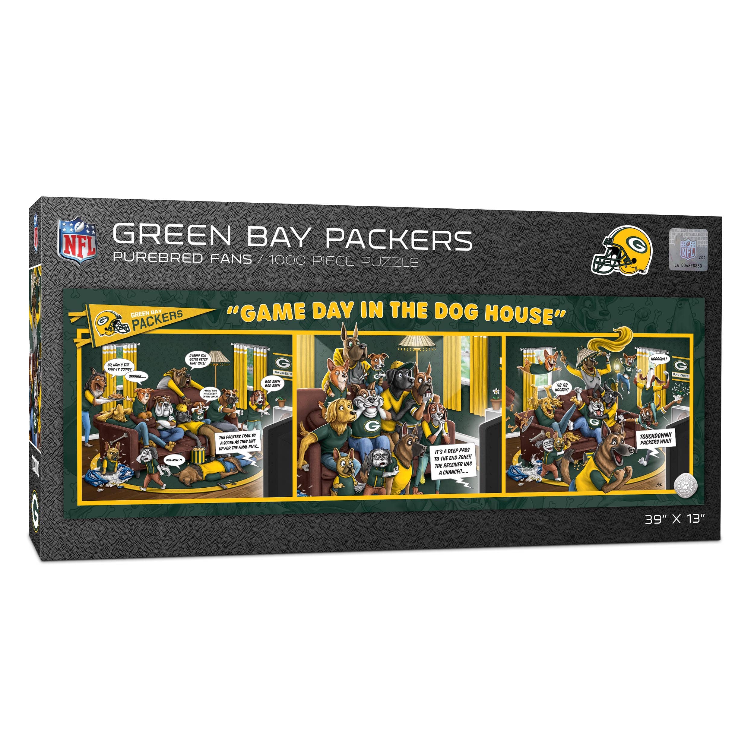 NFL Game Day in the Dog House 1,000 Piece Puzzle