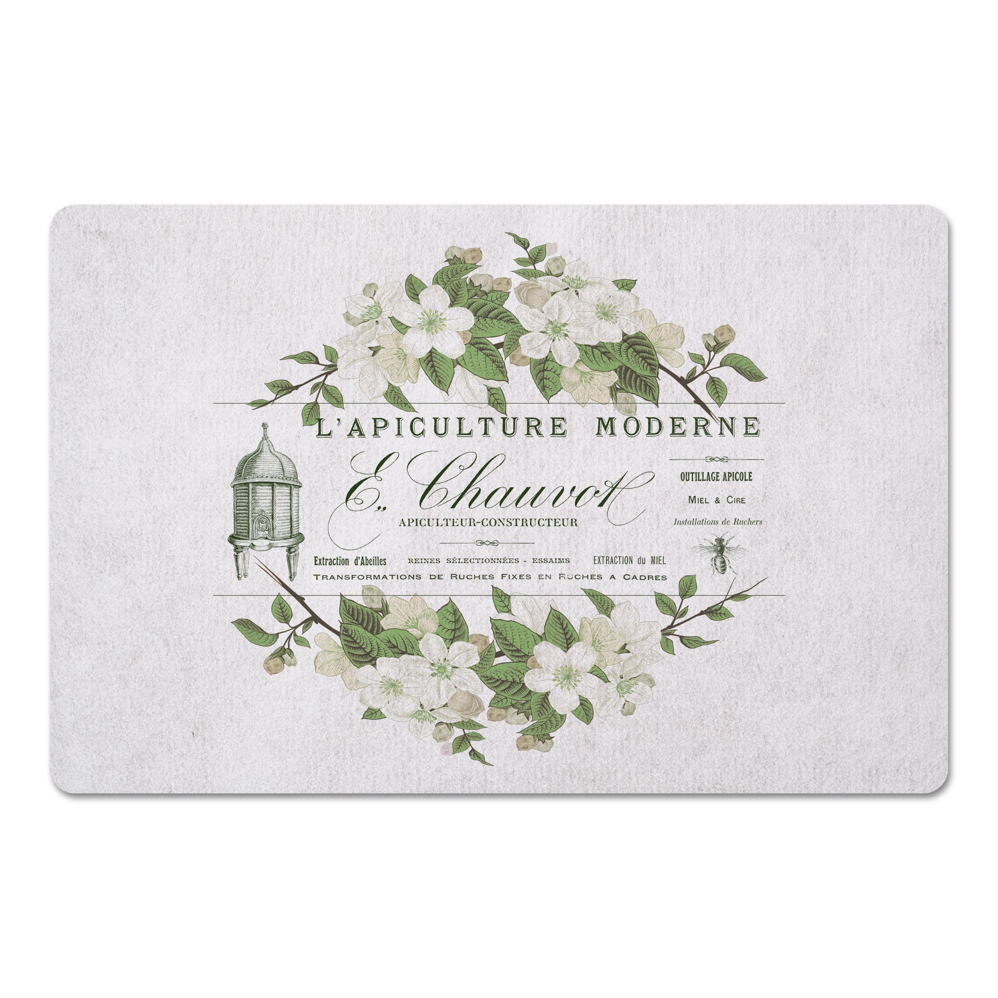 French Beekeeper Floral 27" x 18" Floor Mat