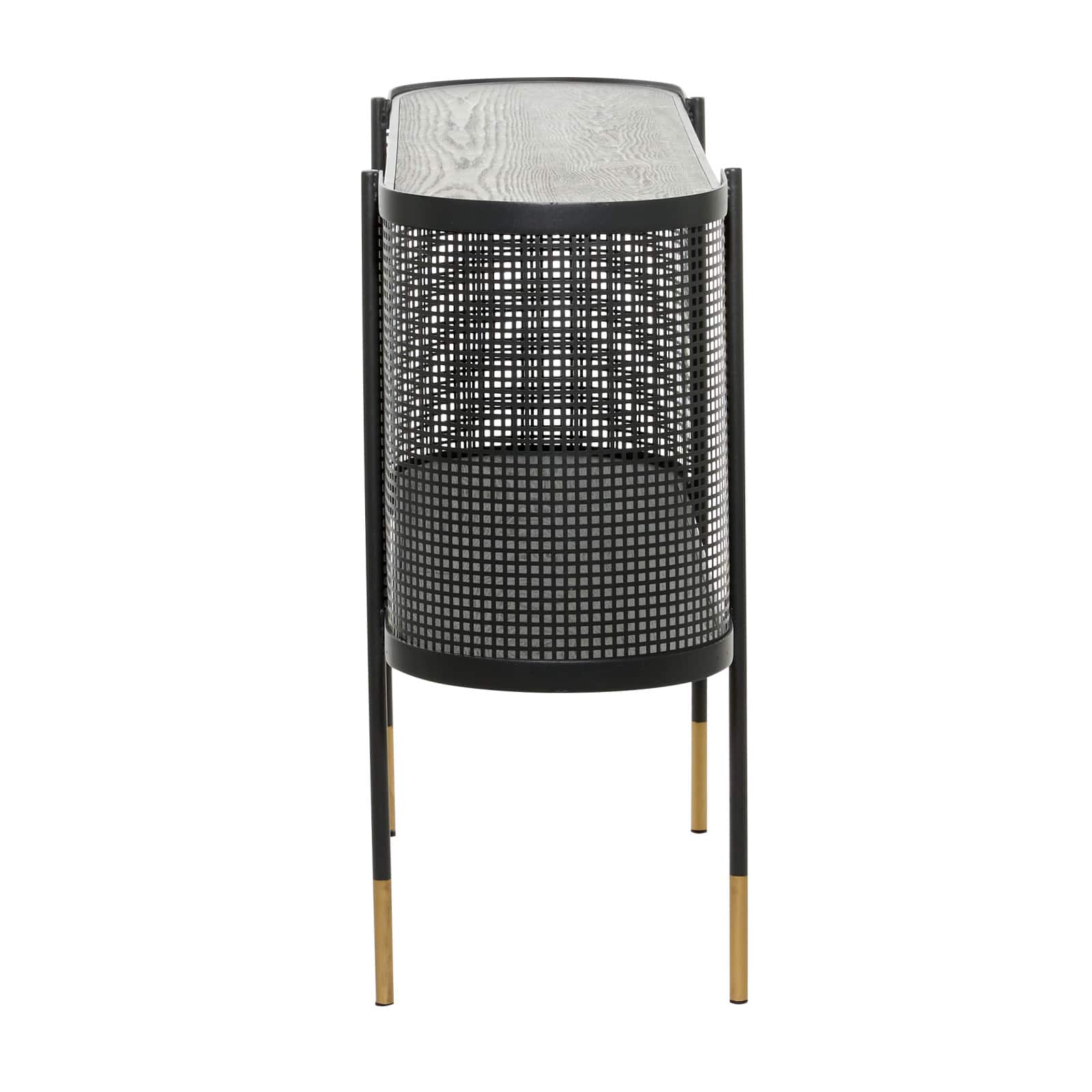 Black Contemporary Metal Console Table, 32" x 47"