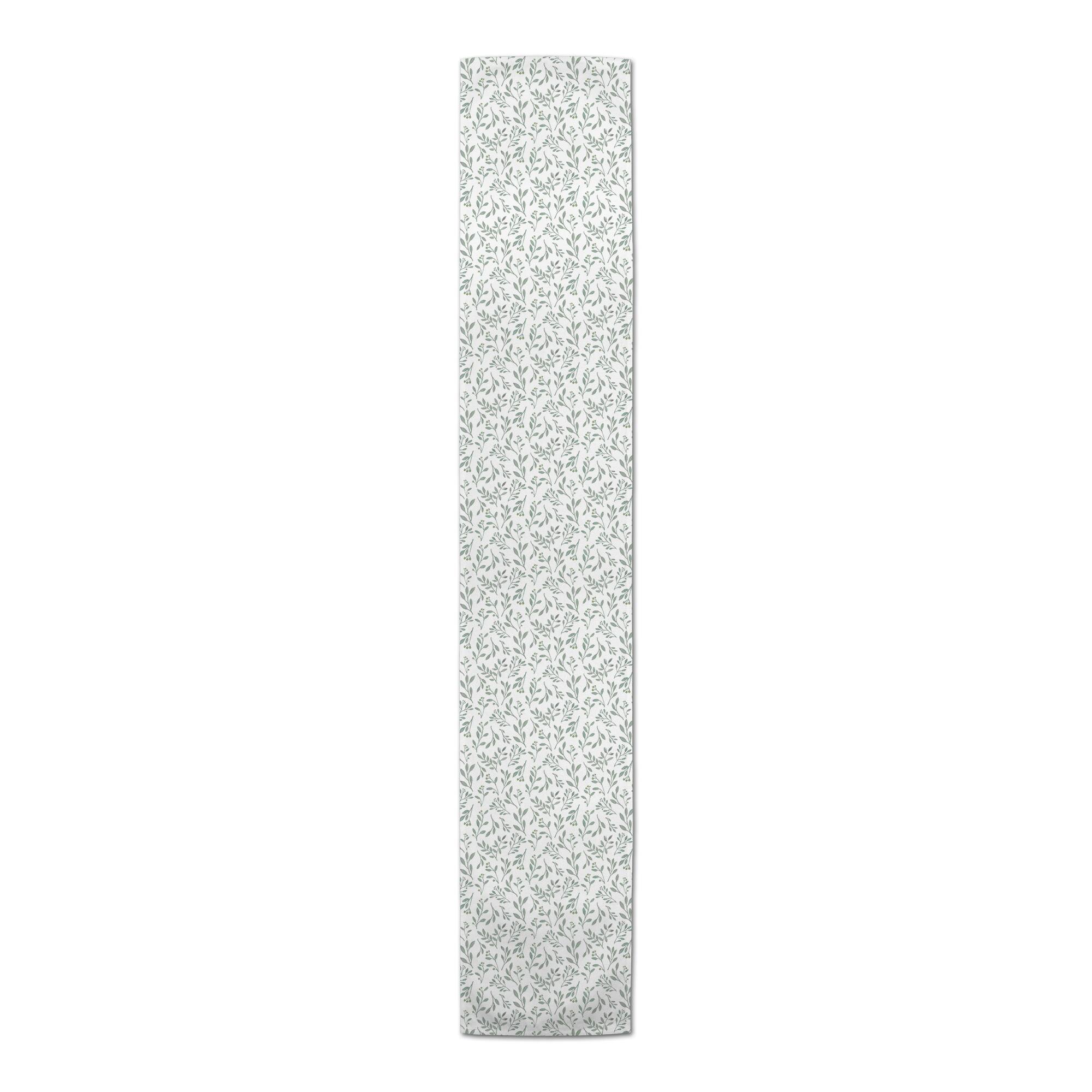 Delicate Floral Cotton Twill Runner