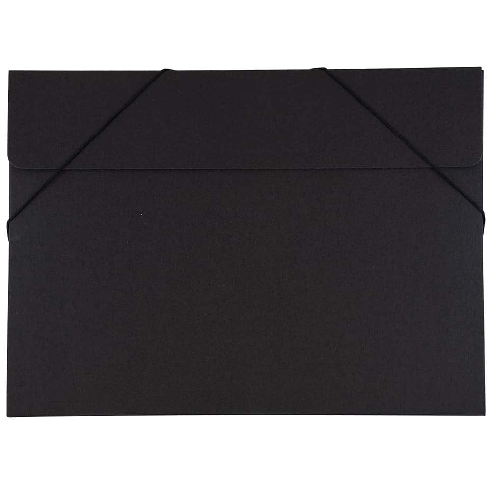 JAM Paper Black Kraft Portfolio with Elastic Closure 11" x 15"