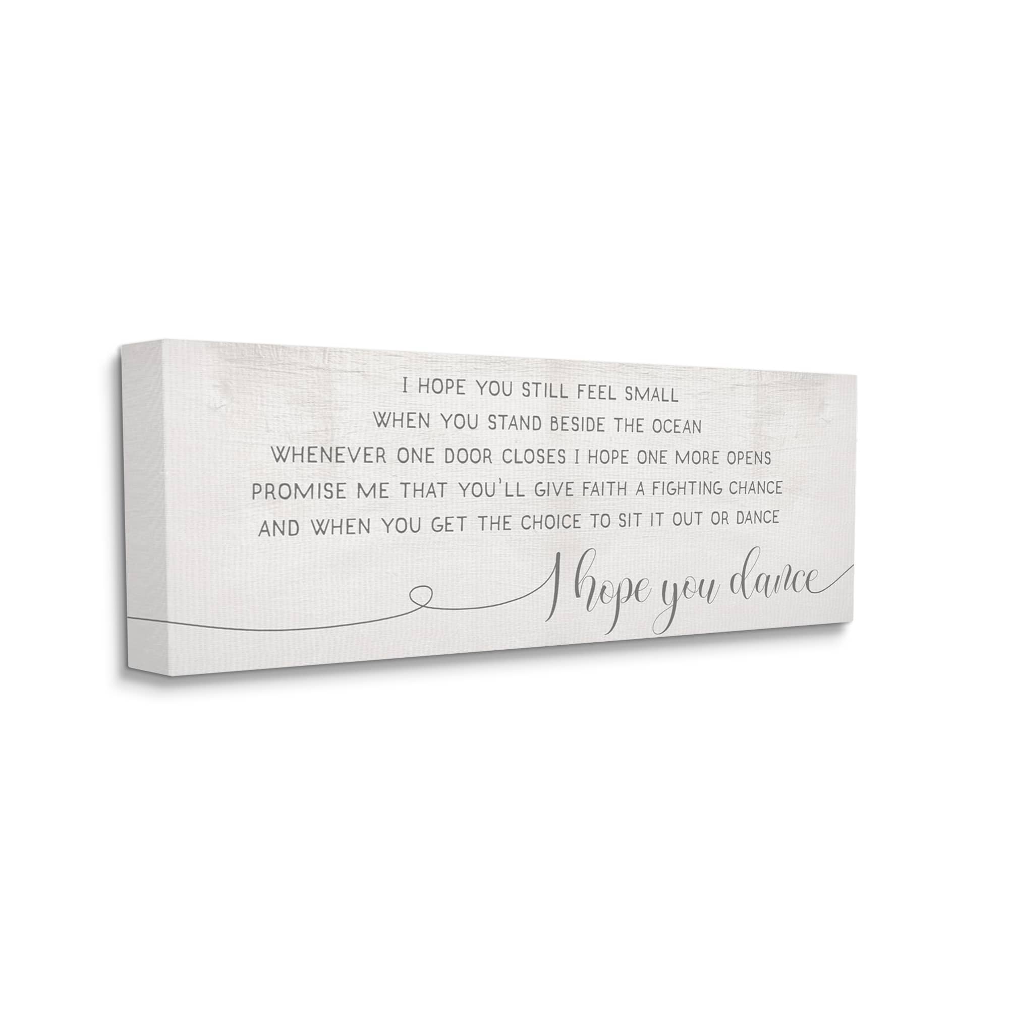 Stupell Industries Faith Fighting Chance Phrase Romantic Dance Quote Canvas Wall Art