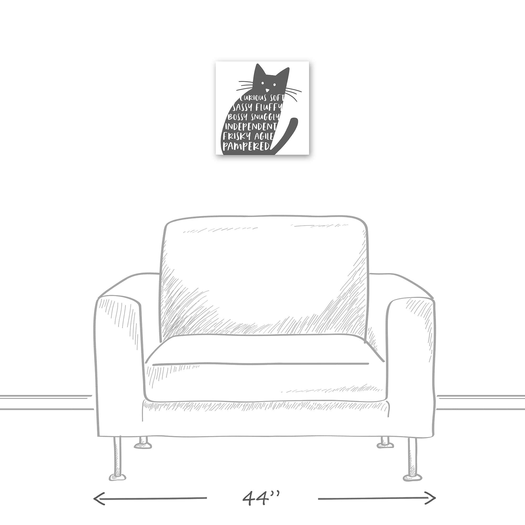 Curious Cat Canvas Wall Art