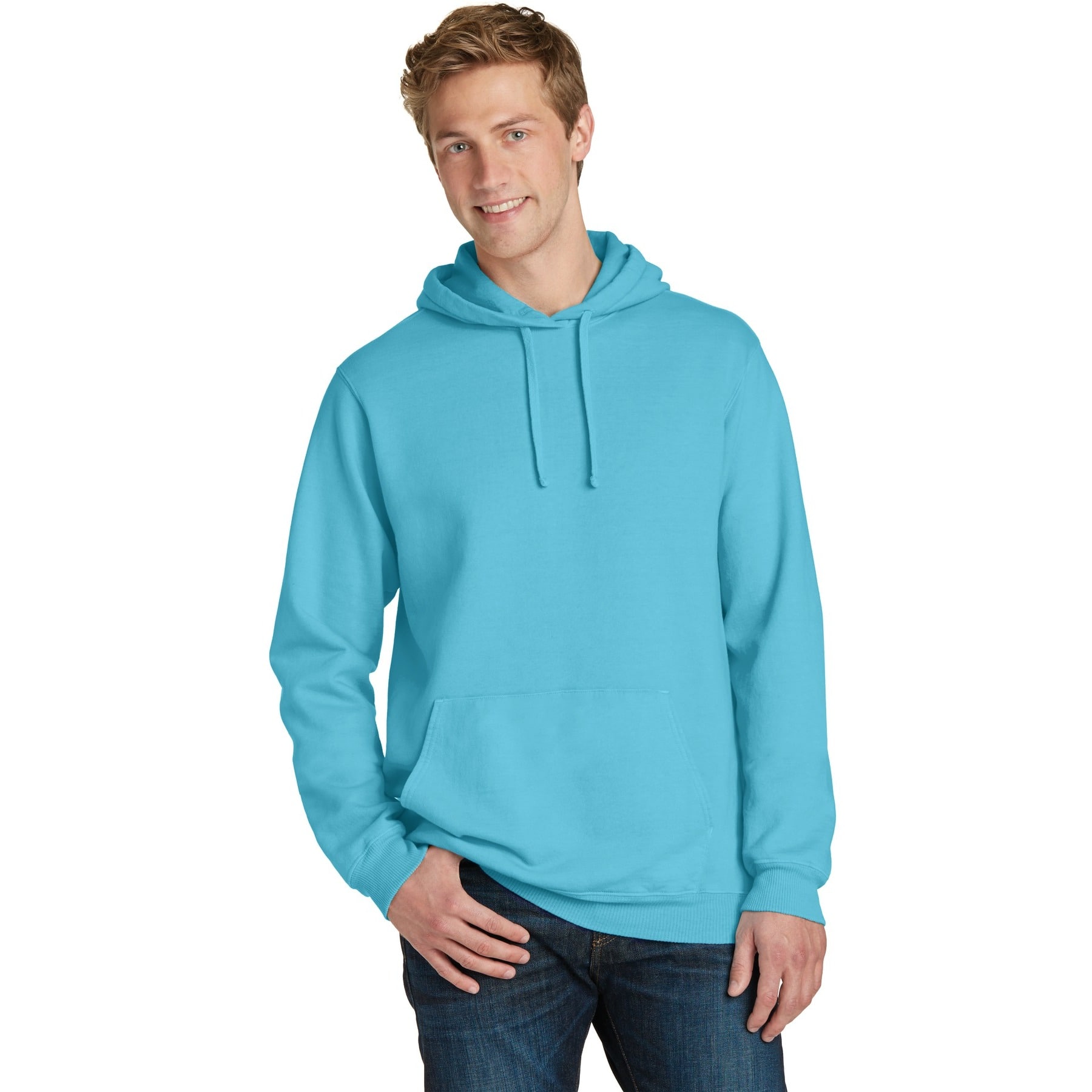 Port & Company® Beach Wash Garment-Dyed Pullover Hooded Adult Sweatshirt