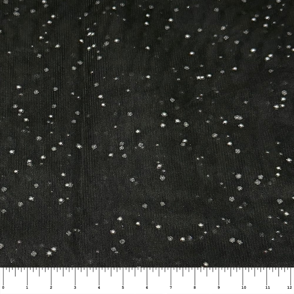 Feldman Black with Silver Sparkles Mesh