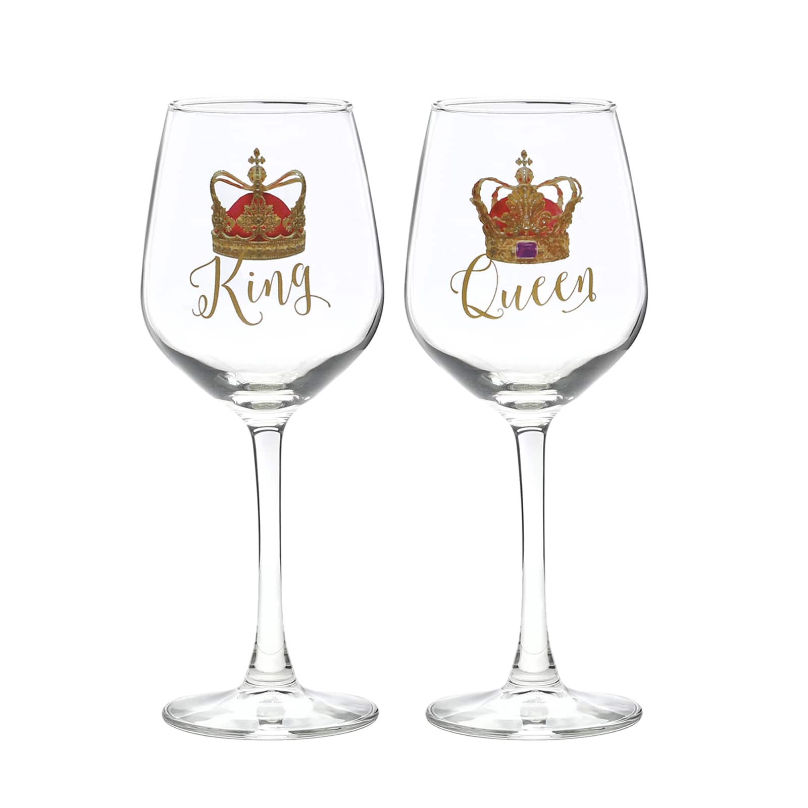 12oz. King & Queen Wine Glass Set