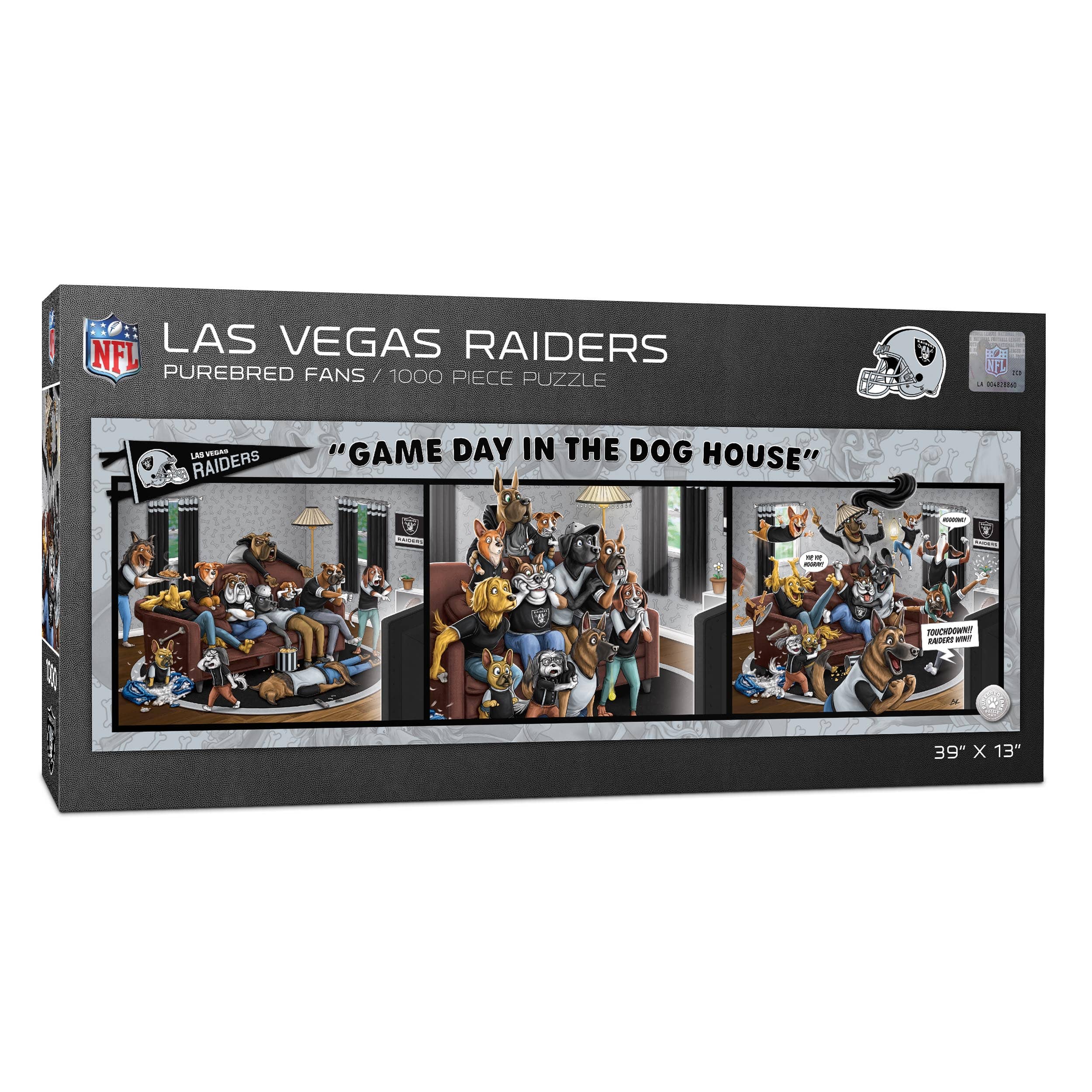 NFL Game Day in the Dog House 1,000 Piece Puzzle