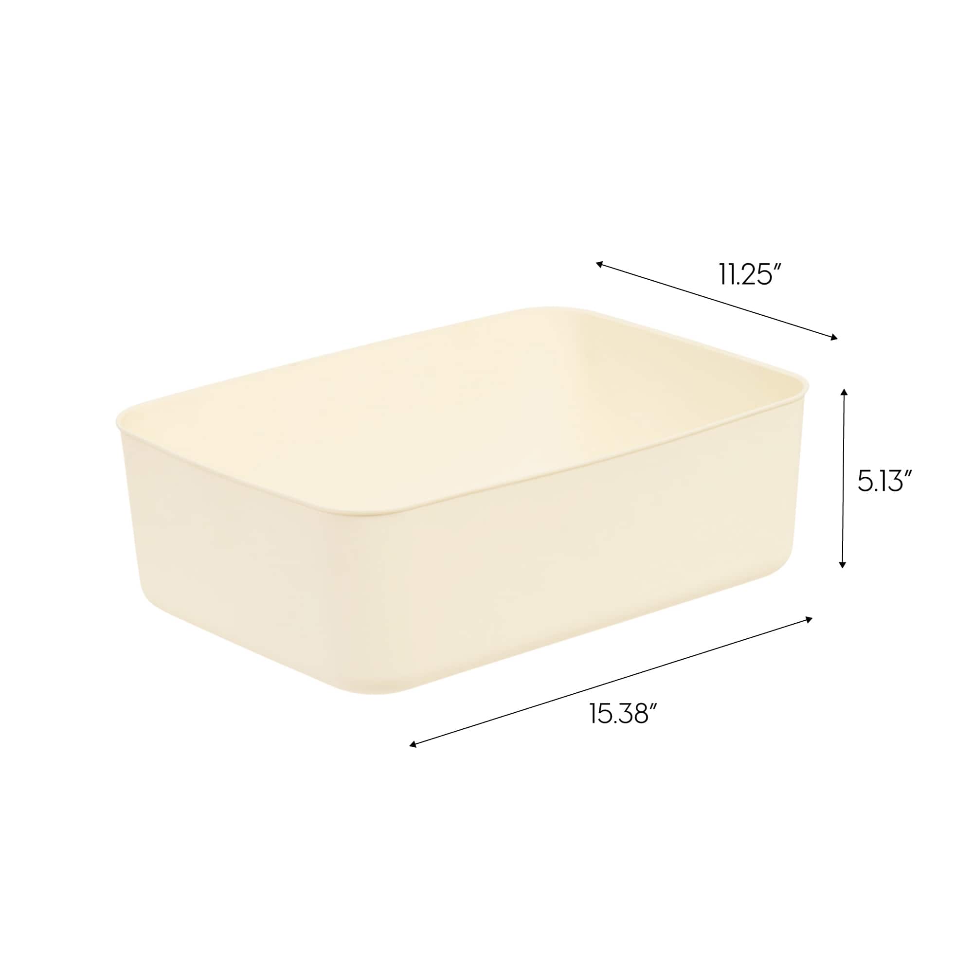 IRIS® Medium Cream Nestable Storage Organizer Bins, 4ct.