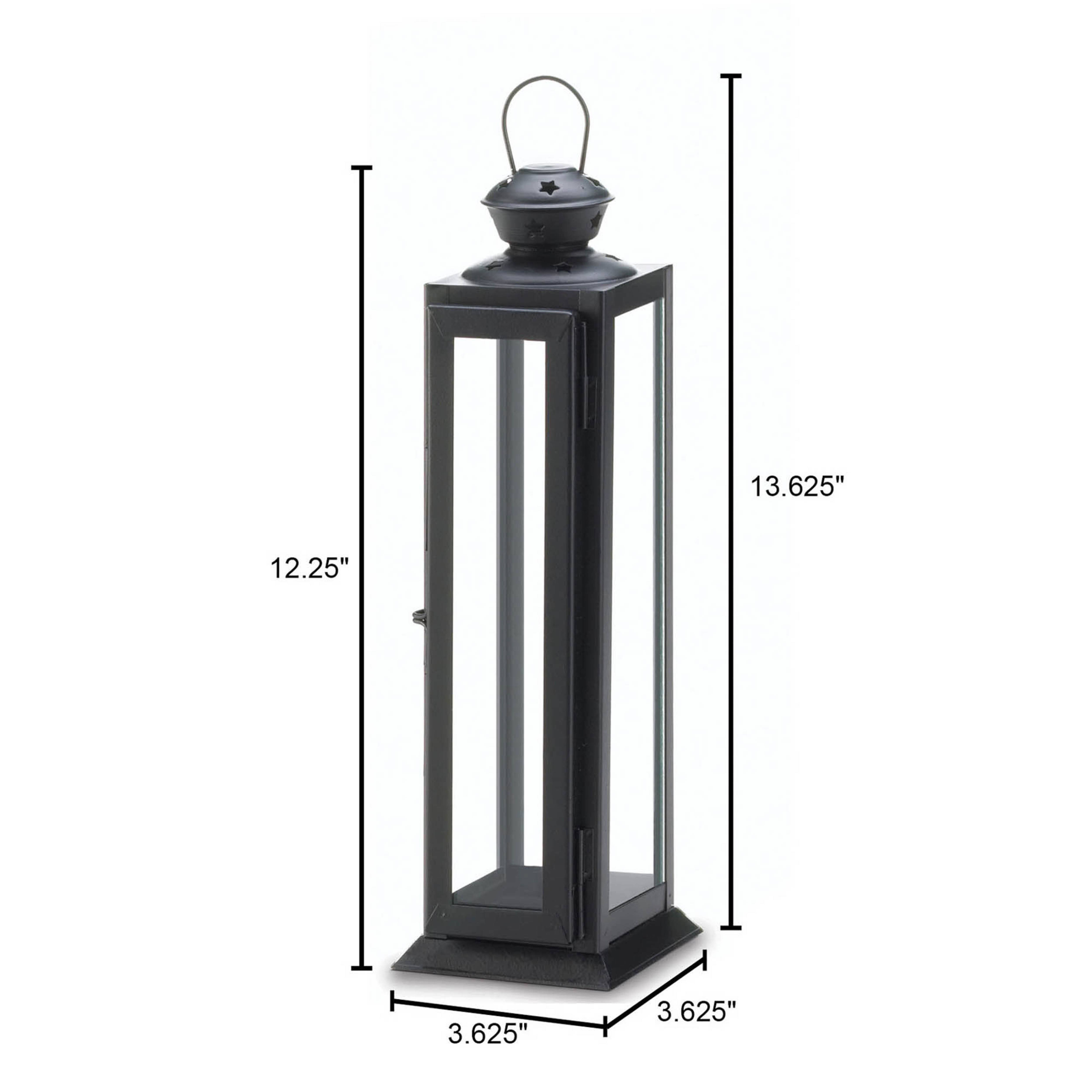 12" Tall Sleek & Lean Star Cutout Lantern