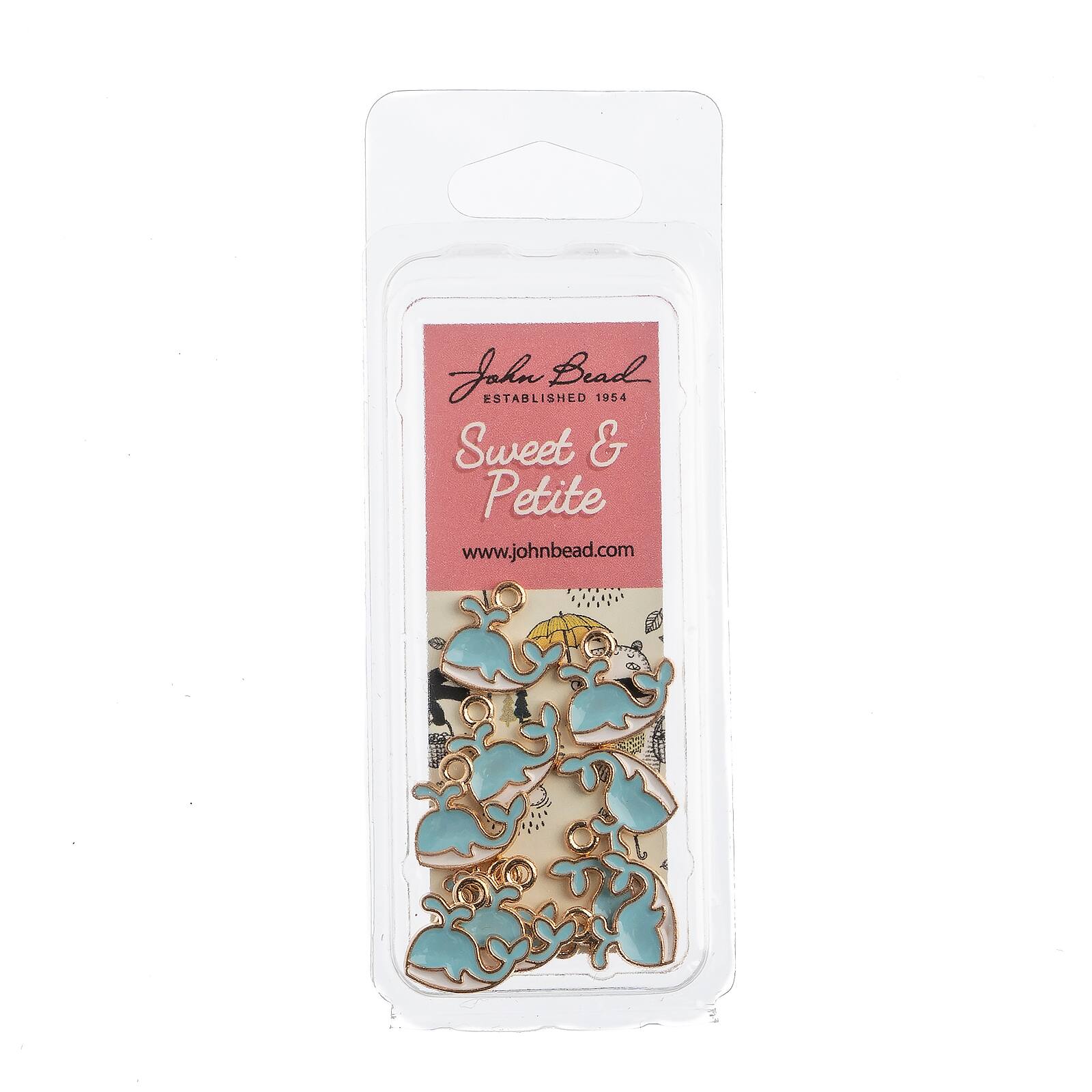 John Bead Sweet & Petite Whale Charms, 10ct.