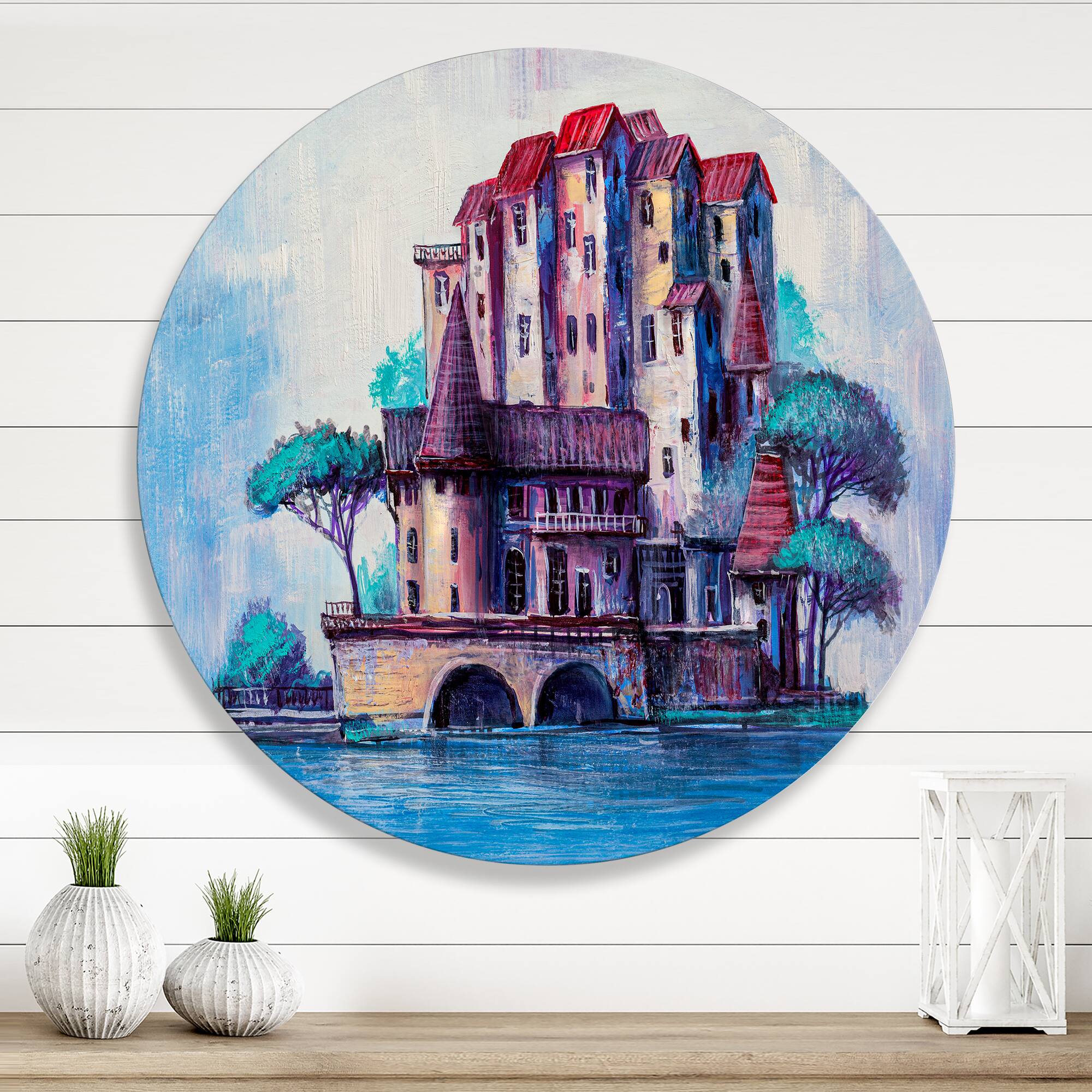 Designart - Skypscrapers By The Bridge In Ancient City