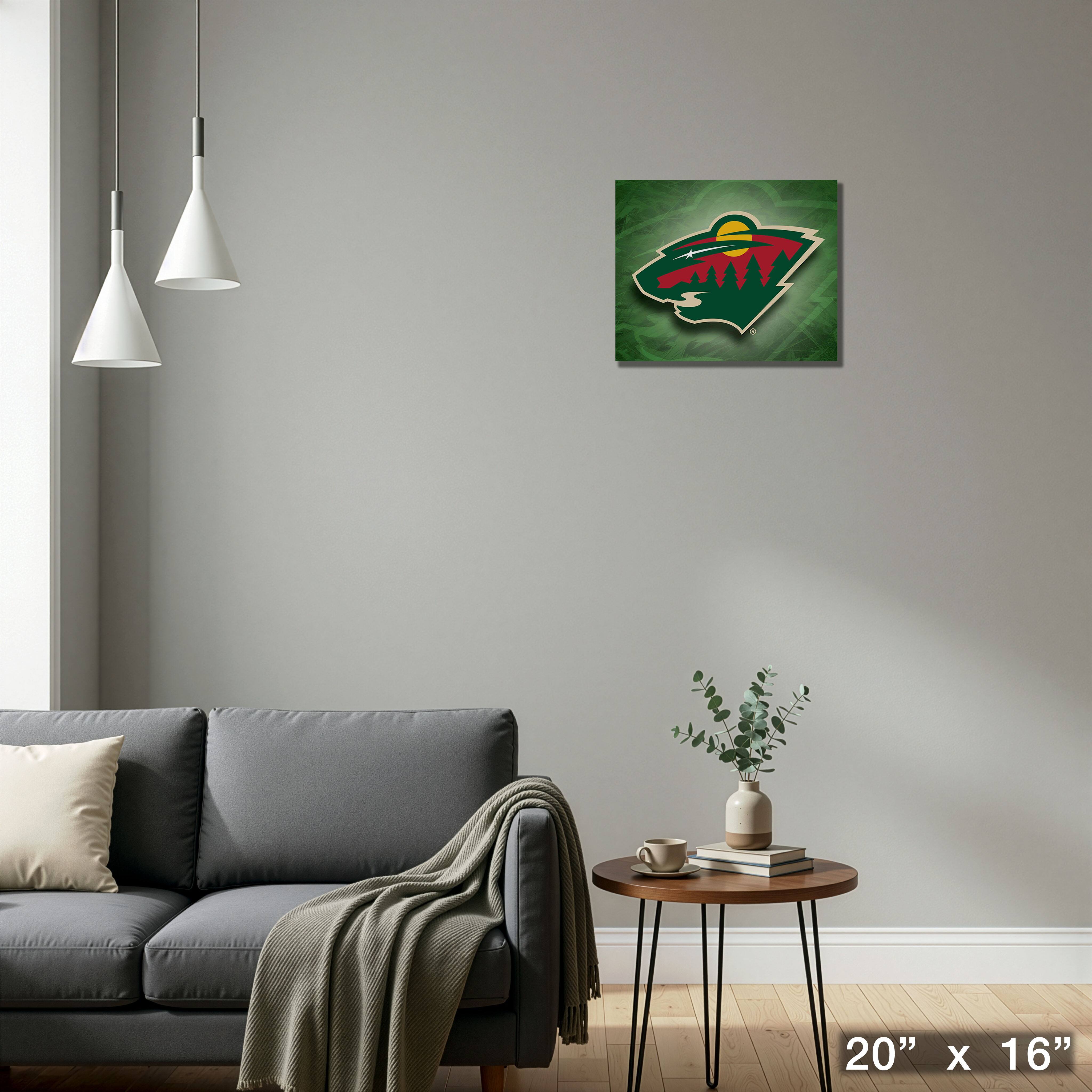 Minnesota Wild 16" x 20" Canvas Logo 20" x 16"