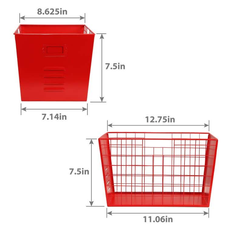 6 Pack: 13" Red Wire Multifunctional Basket