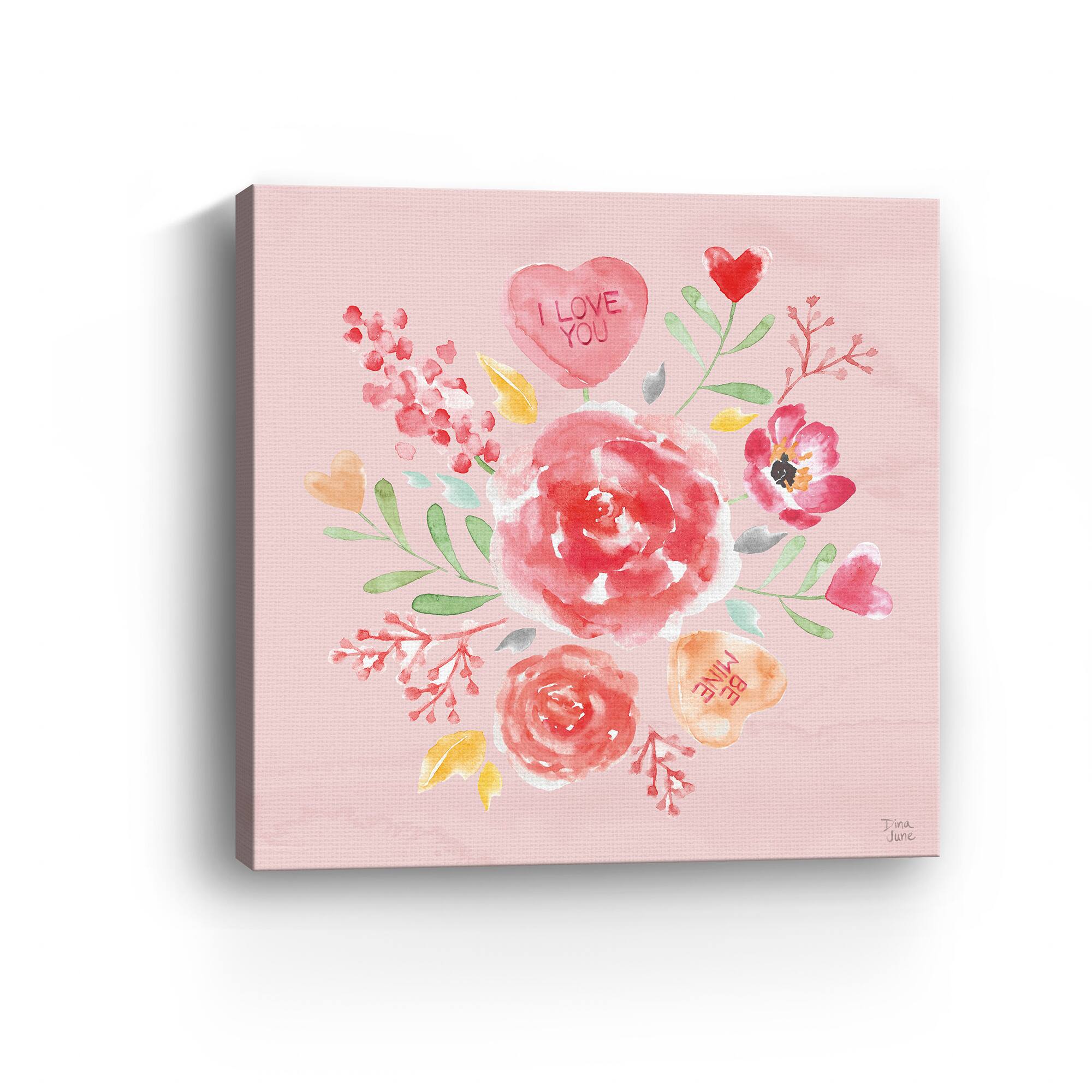 Love Always IV Pink Canvas Giclée Art