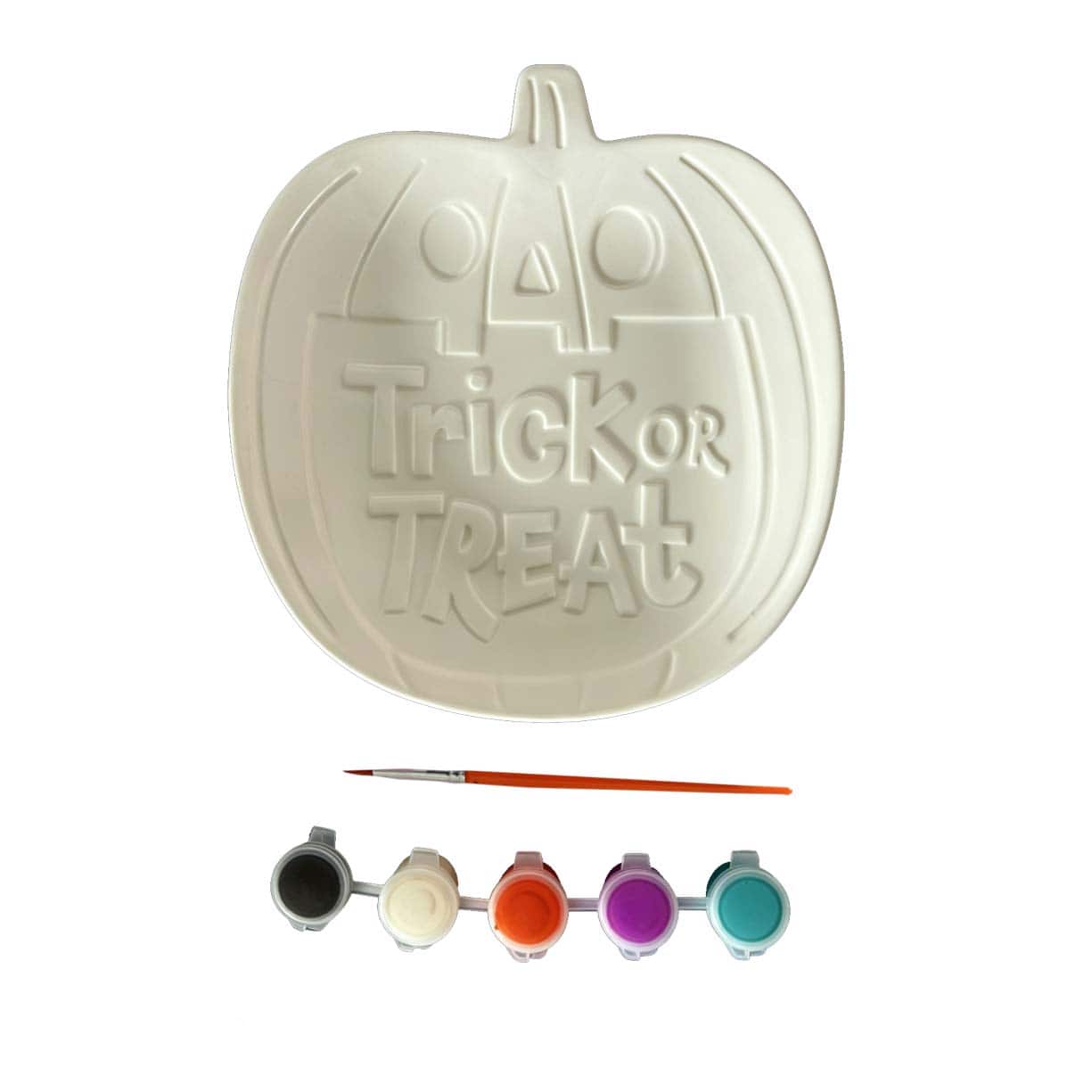 Color Your Own Ceramic Jack-o'-Lantern Plate Kit by Creatology™