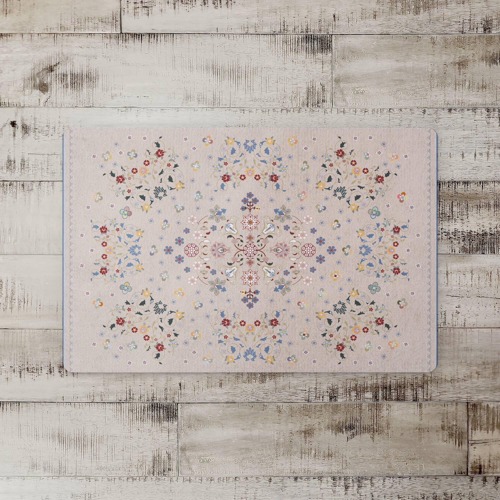 Floral Persian Floor Mat