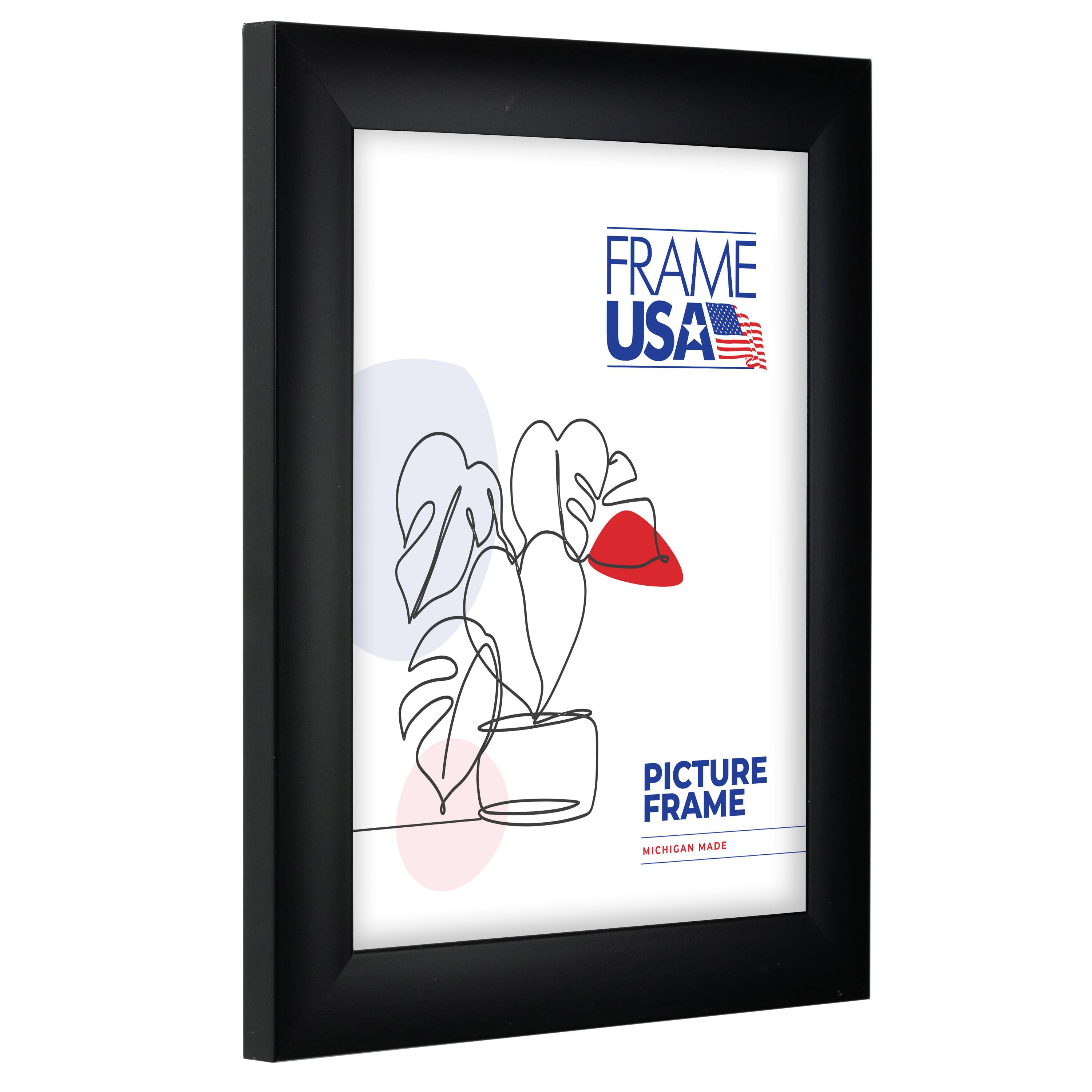 Frame USA Simply Poly Black Single Image Picture Frame