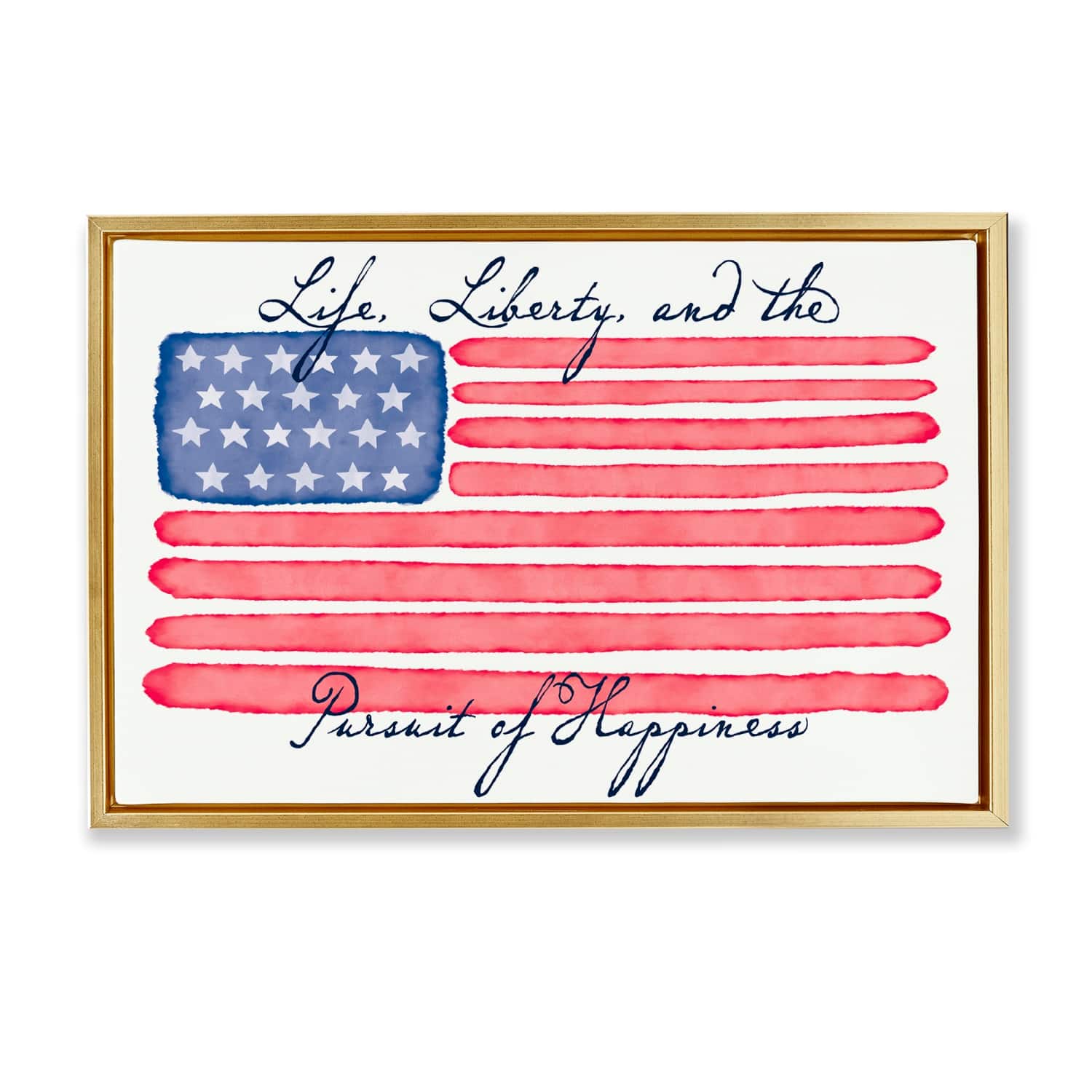 Stupell Industries All American Patriotic Phrase Floater Framed Art