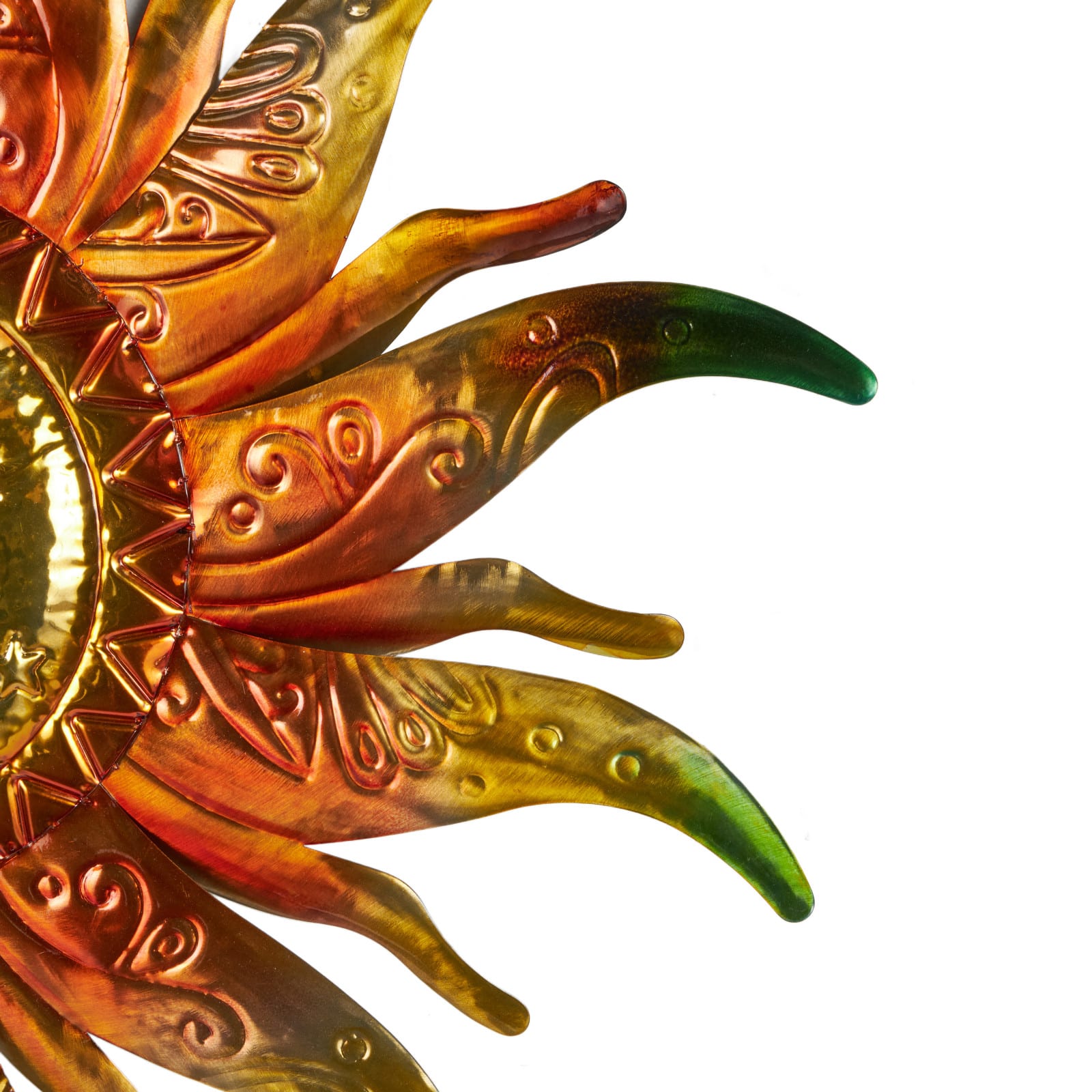 26" Stainless Steel Metal Sun Face Home Wall Décor