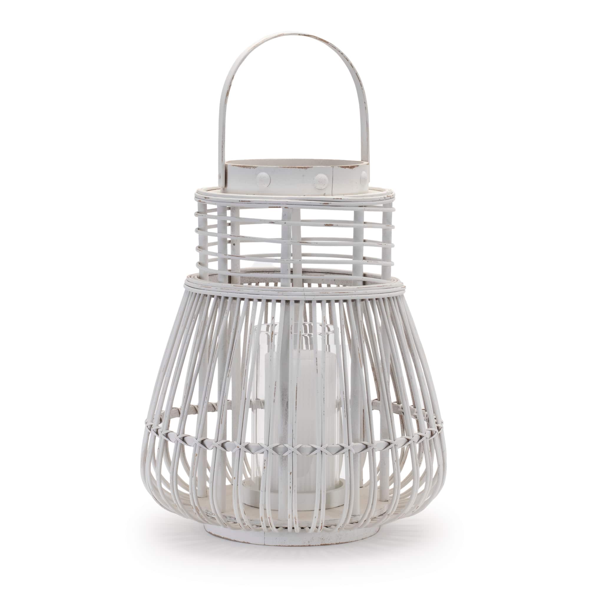14.5" Woven Rattan Lantern