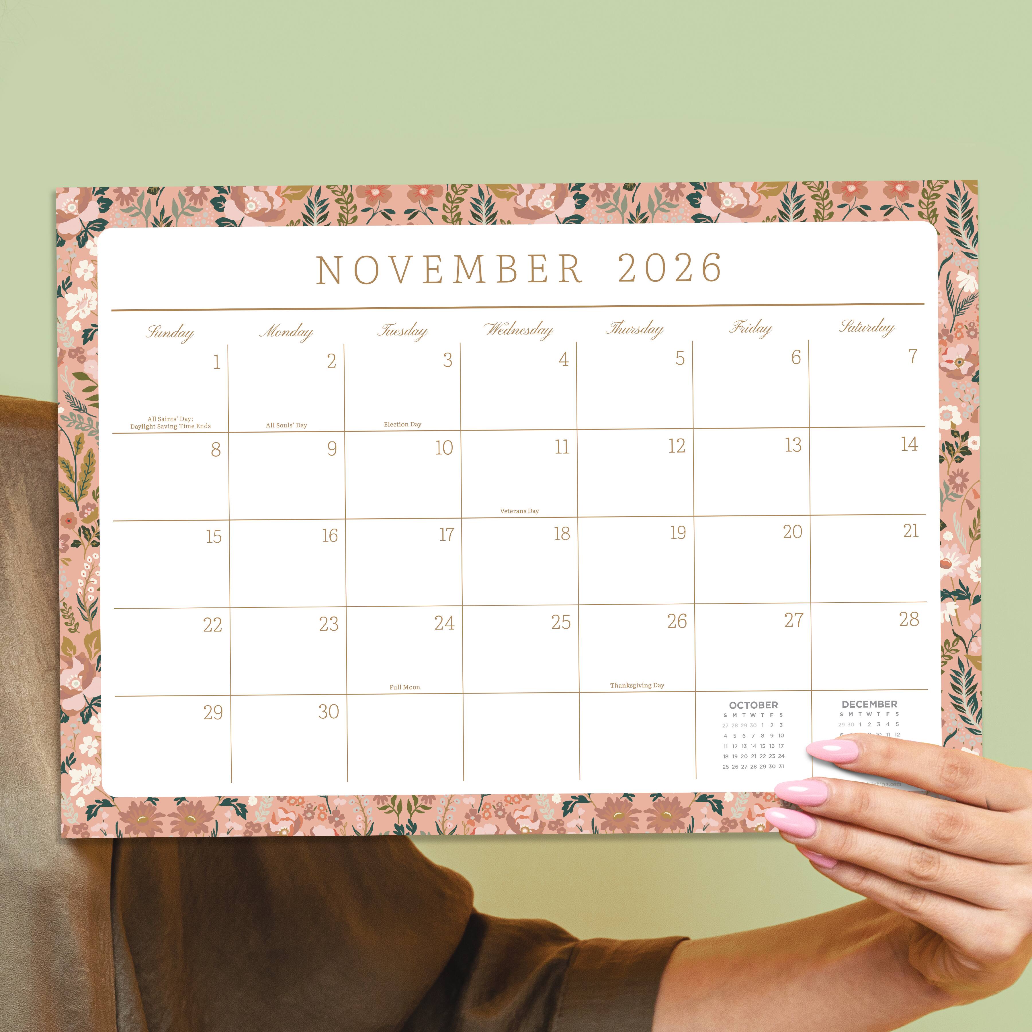 TF Publishing 2026-27 Artisan Legacy Desk Pad Monthly Blotter Calendar