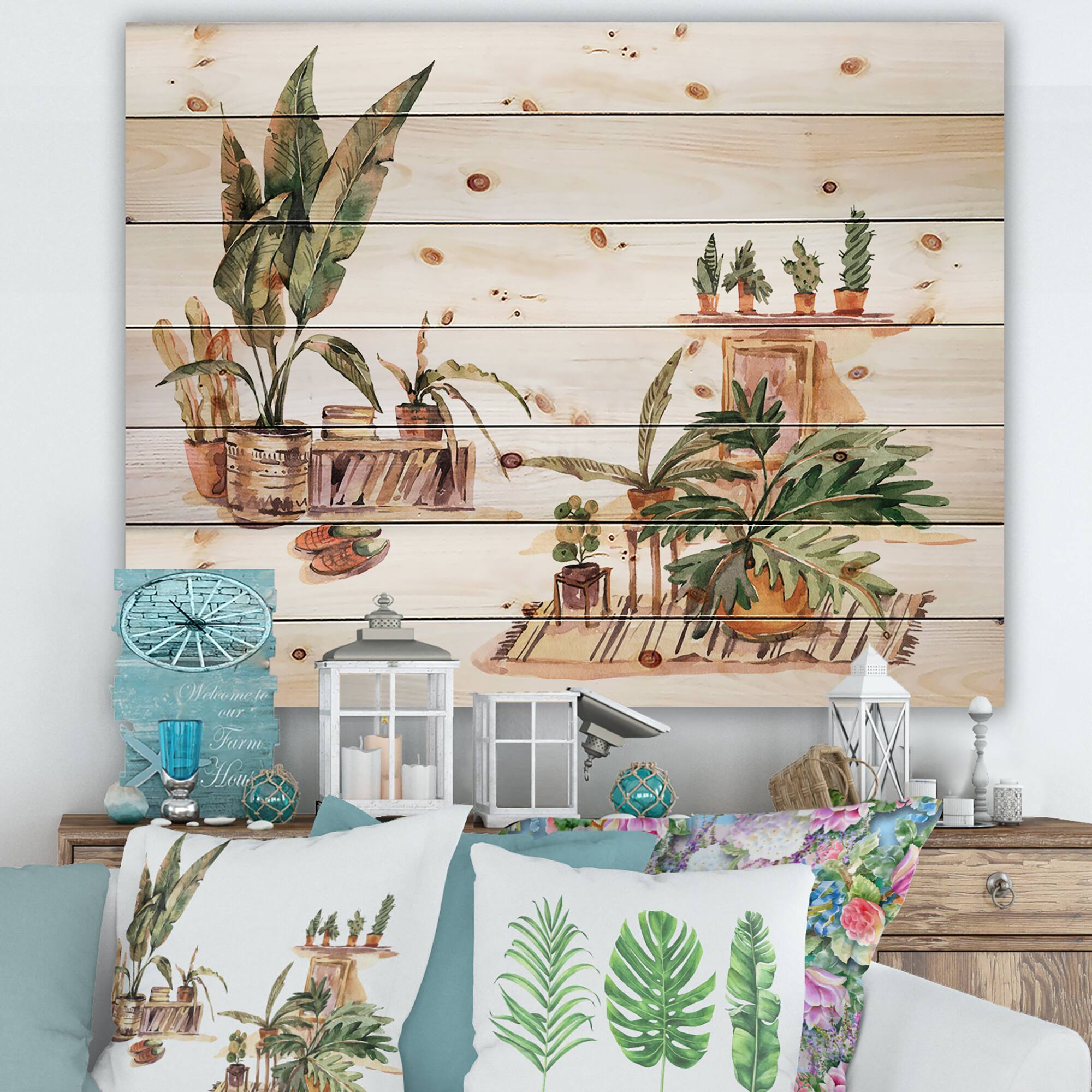 Designart - Indoor House Plants Urban Jungle III