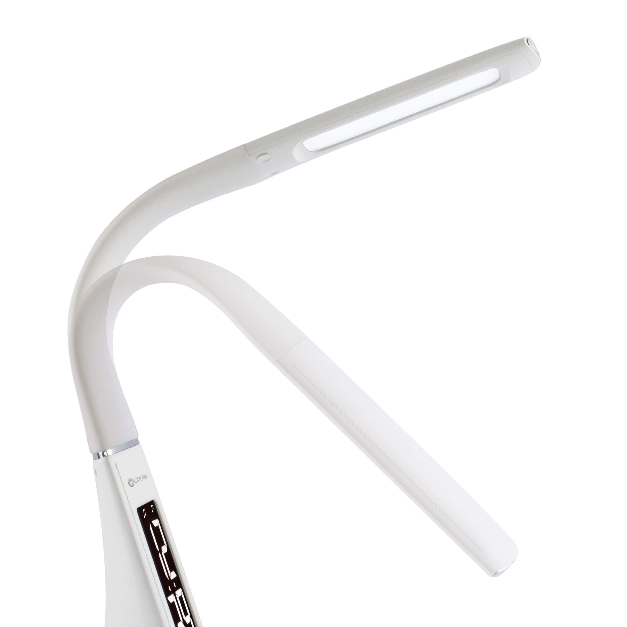 OttLite Thrive LED Sanitizing Desk Lamp with Clock & USB Charging
