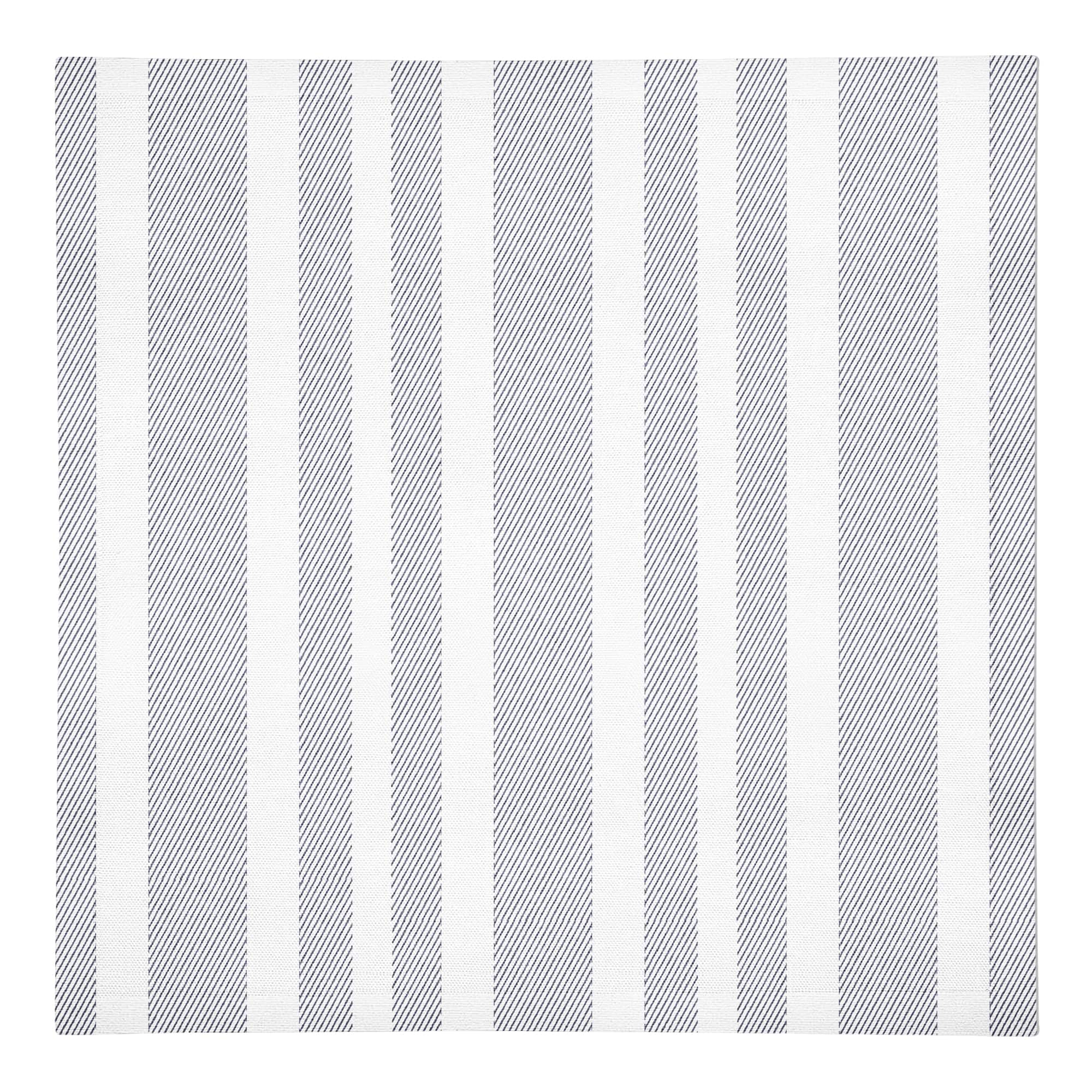 Textured Blue Stripes 10" x 10"  Cotton Twill Napkin