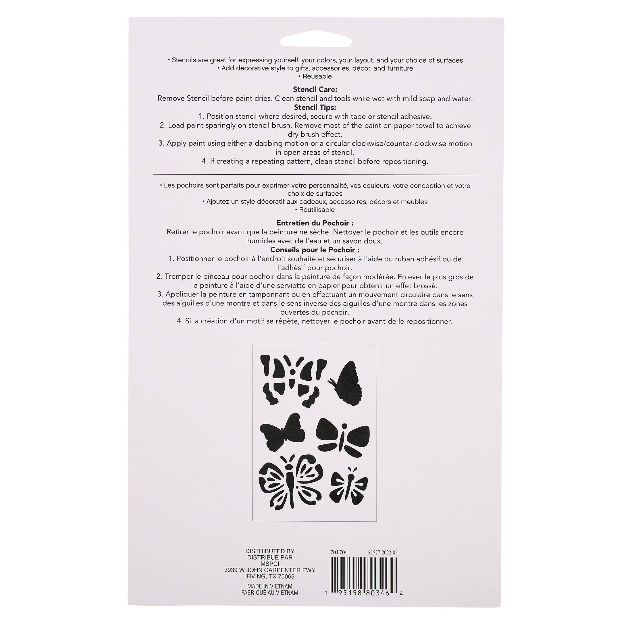 12 Pack: Butterfly Icons Stencils by Craft Smart®, 7" x 10"