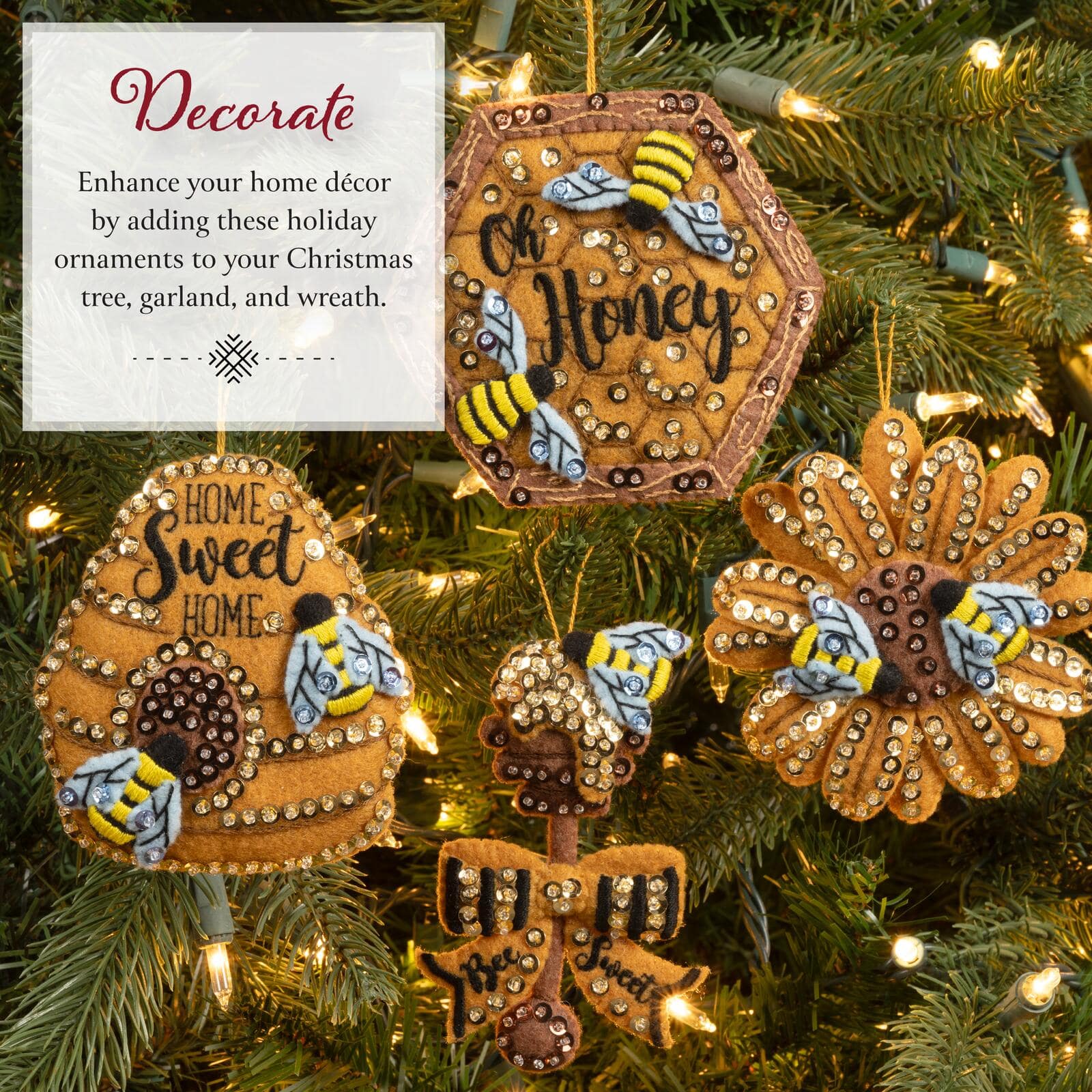 Bucilla® Beehive Bliss Felt Ornament Kit